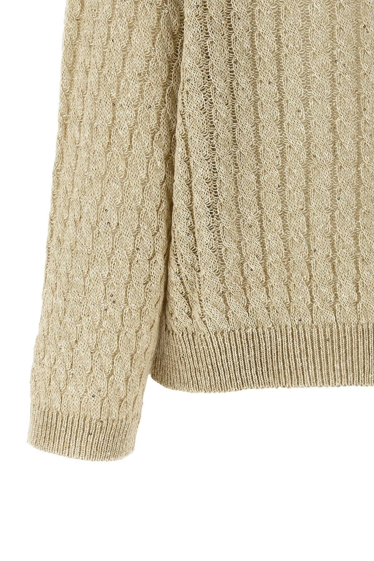 Brunello Cucinelli Brunello Cucinelli Dazzling Cable Linen Sweater