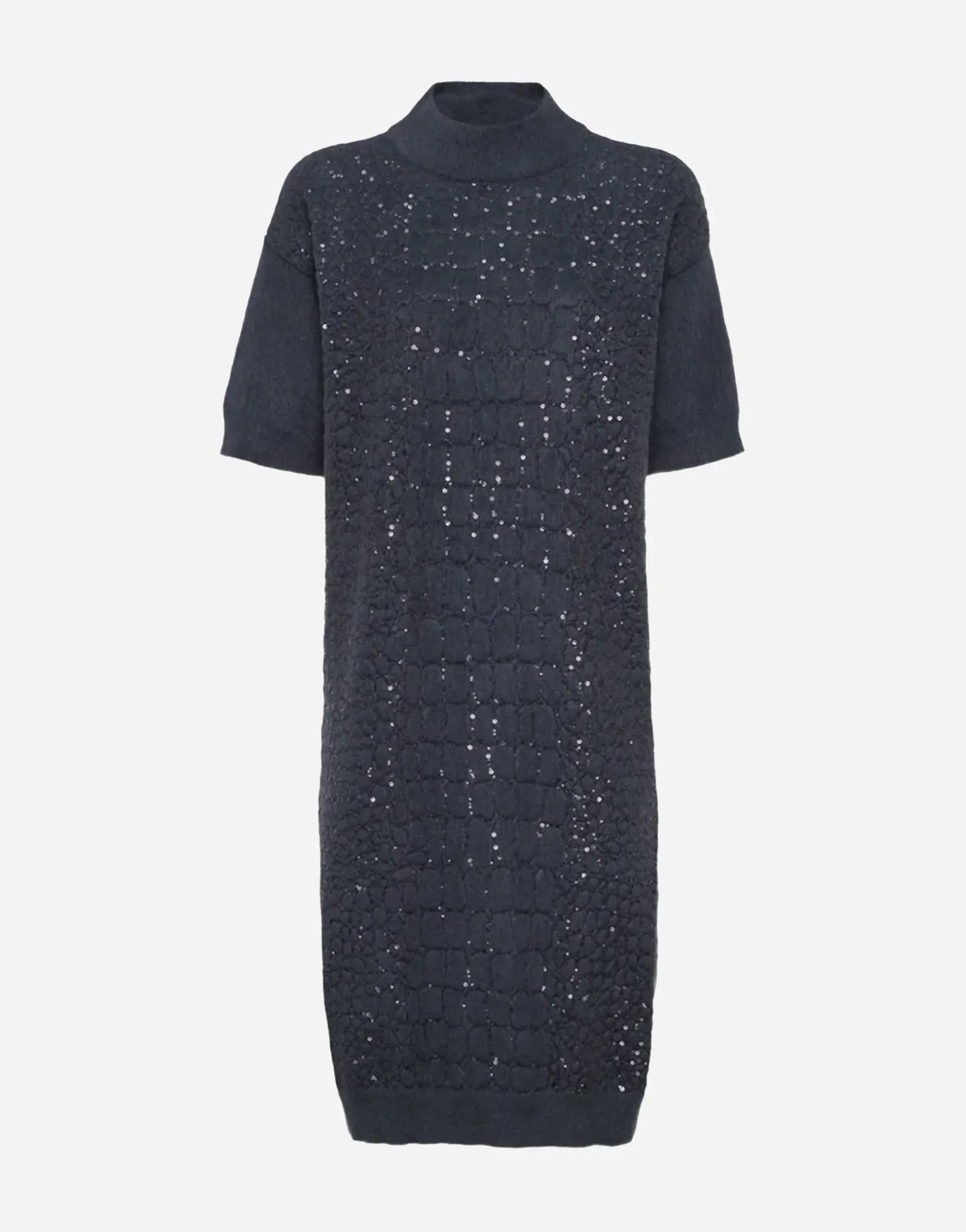 Brunello Cucinelli Dazzling Croc Motif Knit Dress