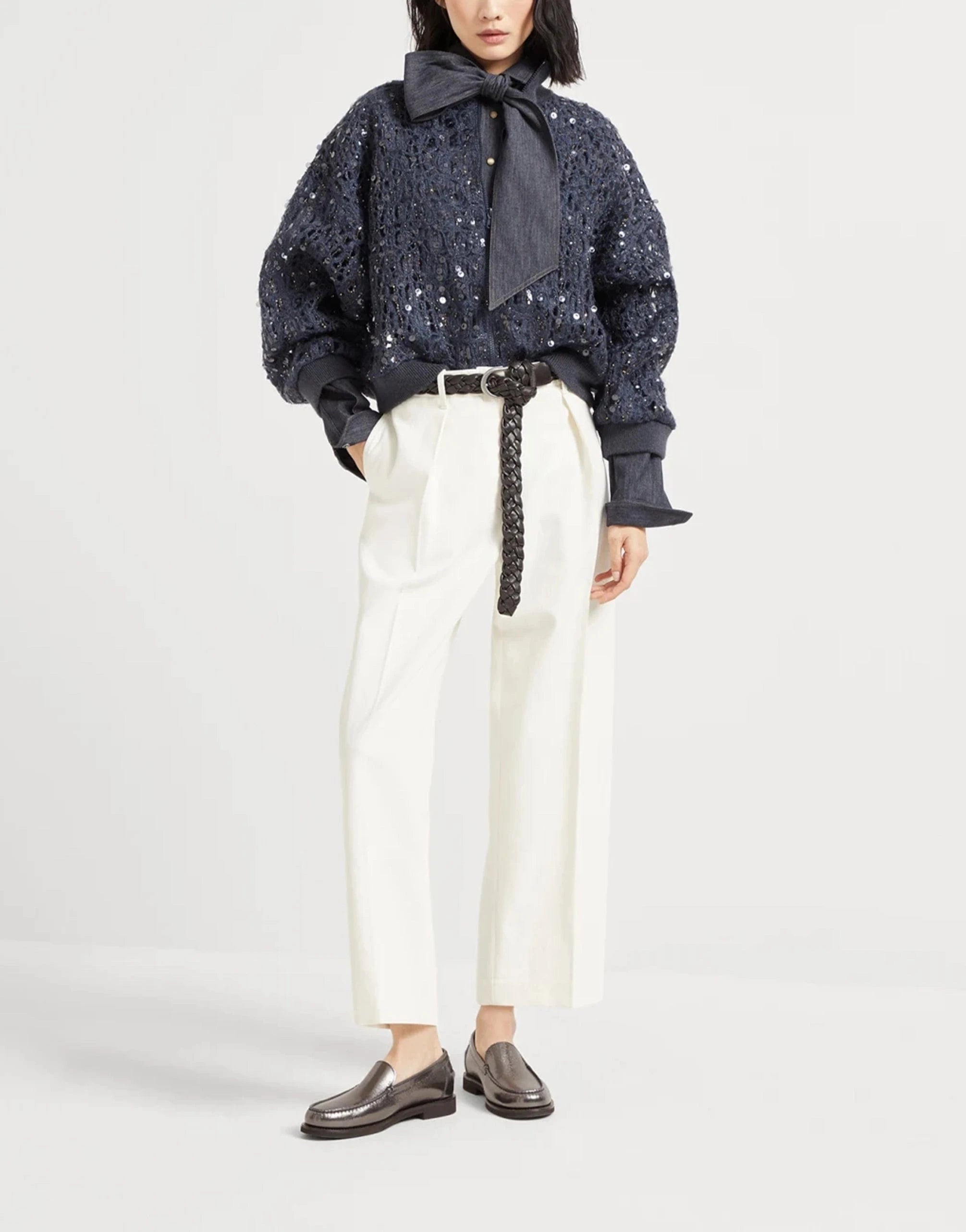 Brunello Cucinelli Dazzling Embroidery Cardigan