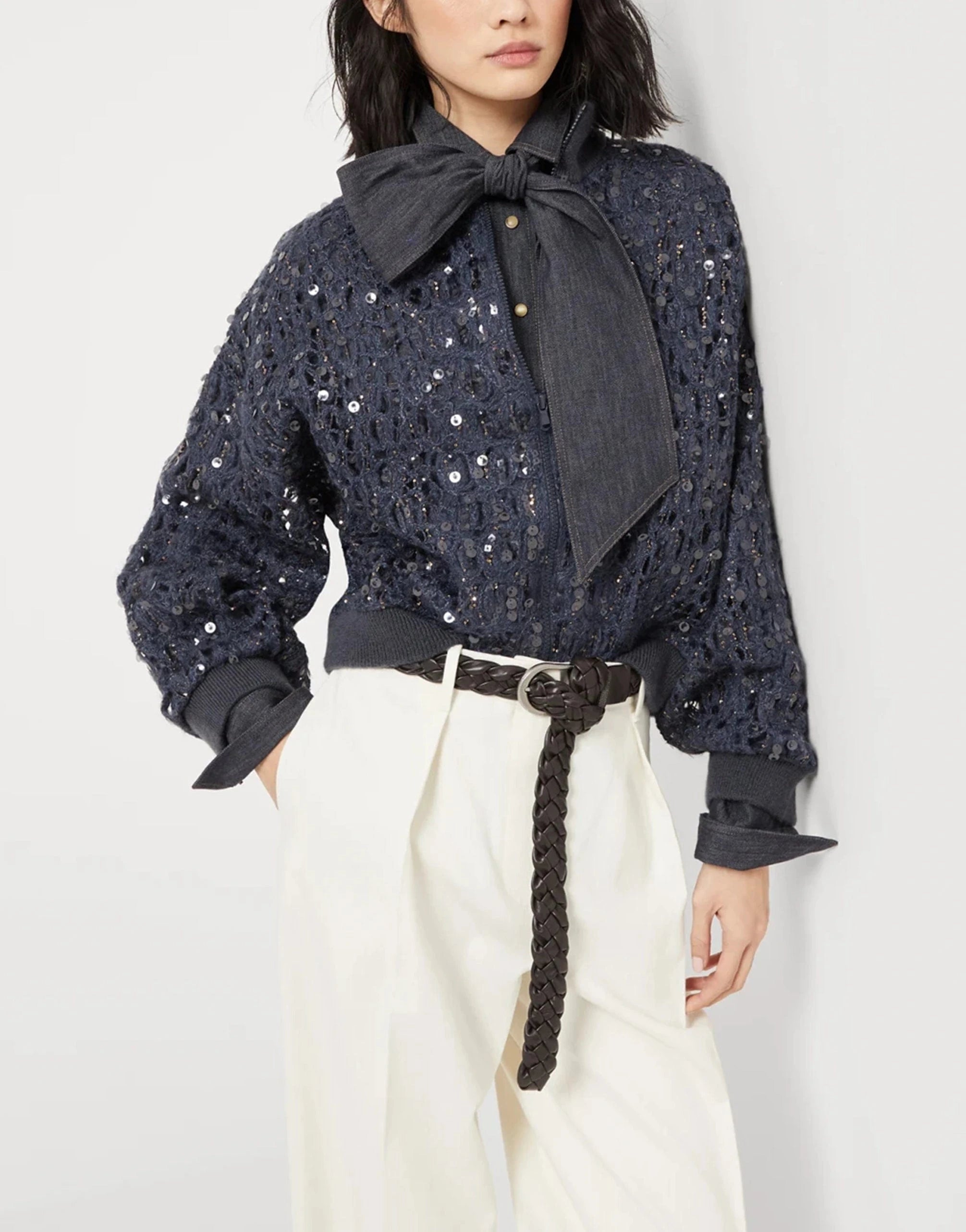 Brunello Cucinelli Dazzling Embroidery Cardigan | Sendegaro US Brunello Cucinelli Dazzling Embroidery Cardigan | Sendegaro US