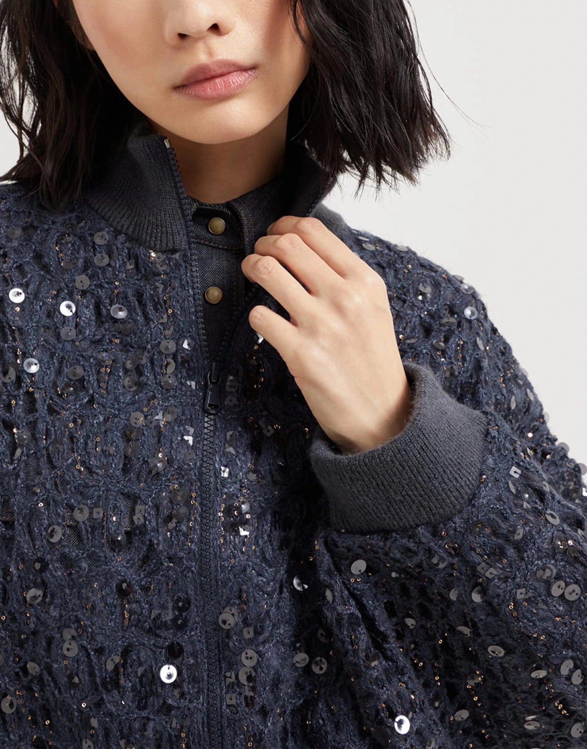Brunello Cucinelli Dazzling Embroidery Cardigan