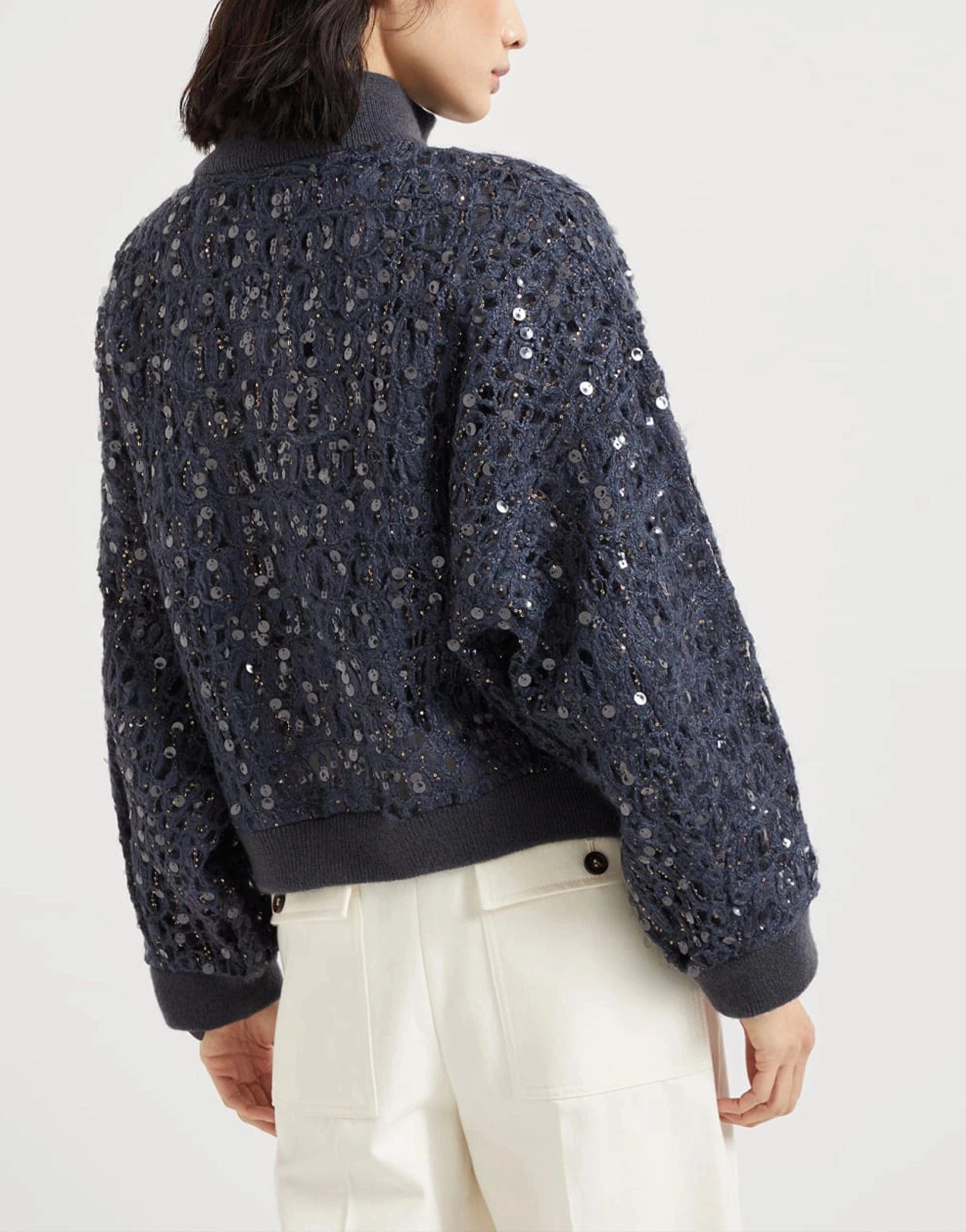 Brunello Cucinelli Dazzling Embroidery Cardigan