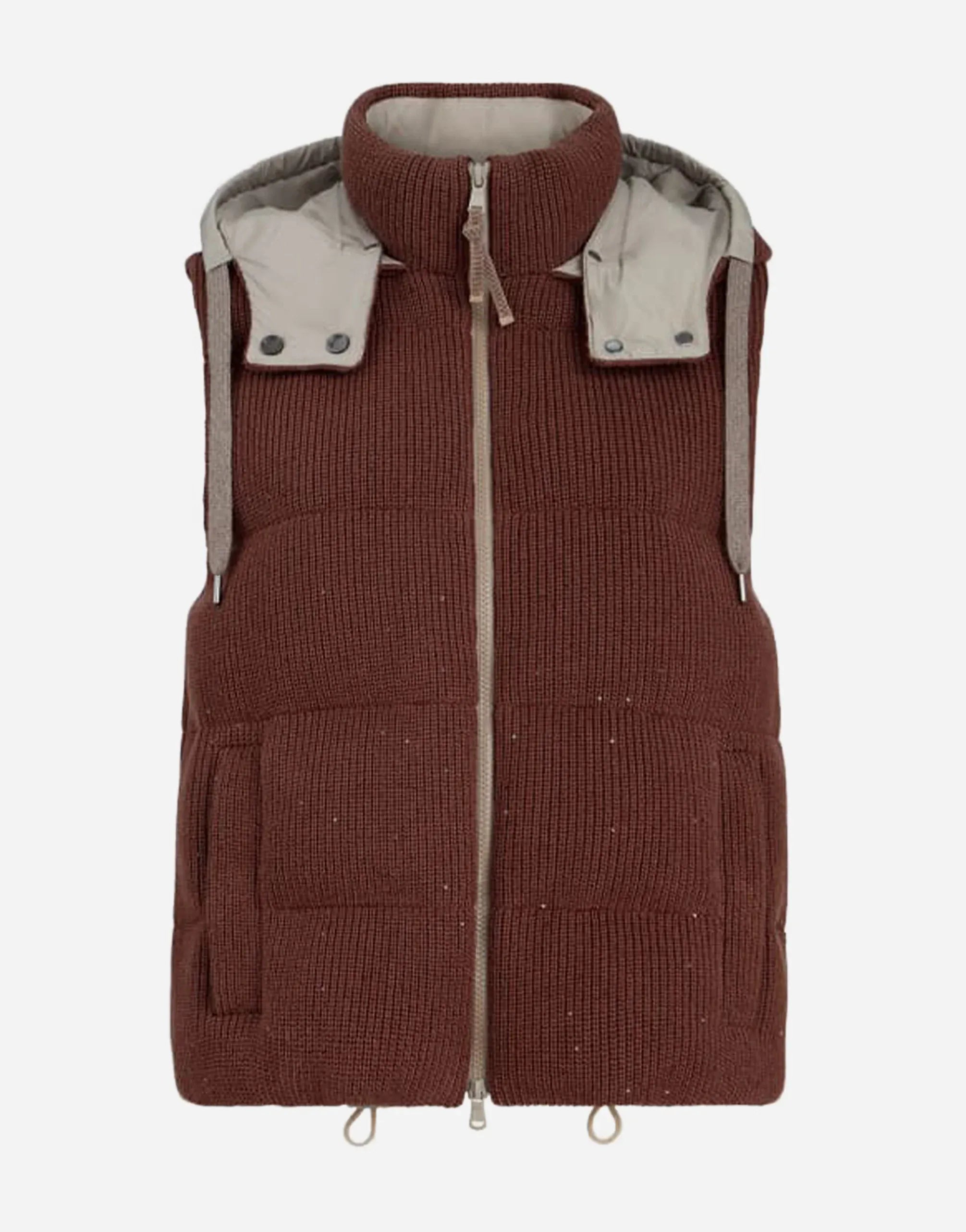 Brunello Cucinelli Dazzling English Rib Knit Vest