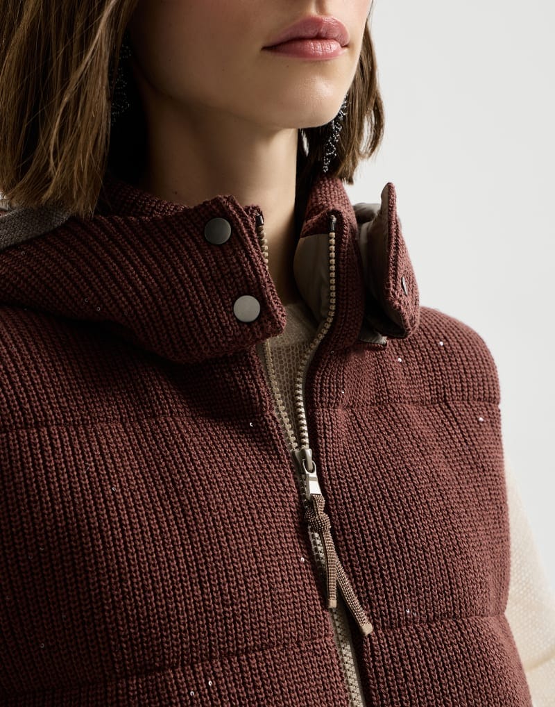 Brunello Cucinelli Dazzling English Rib Knit Vest | Sendegaro DE