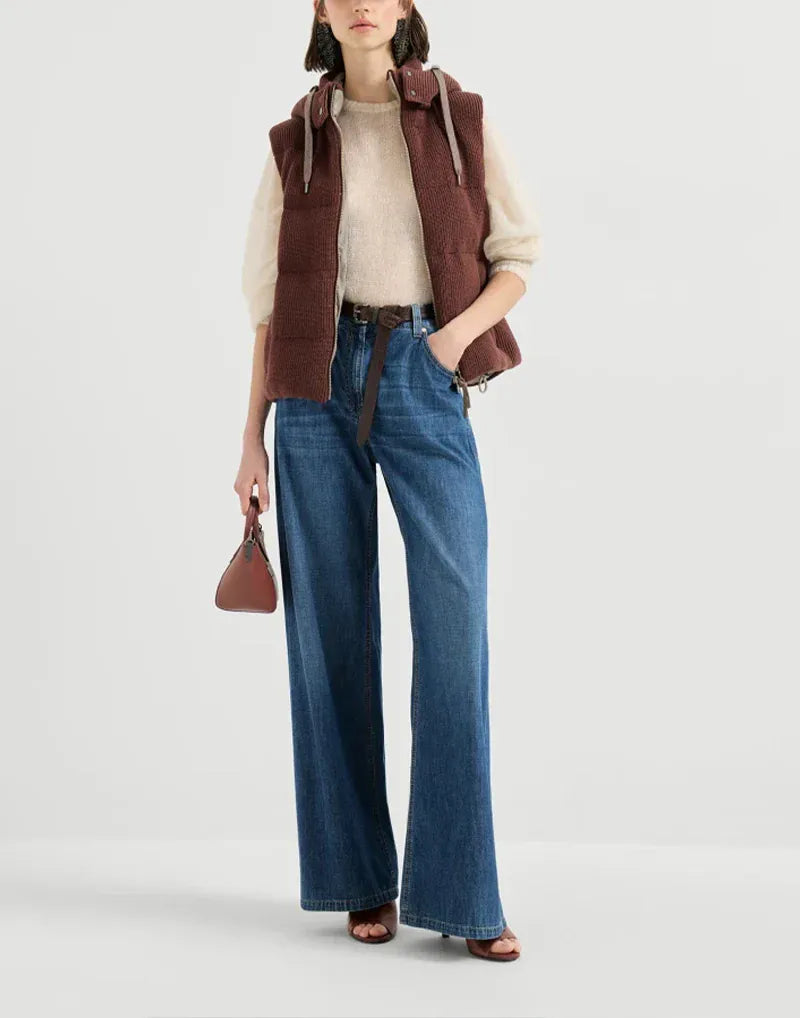 Brunello Cucinelli Dazzling English Rib Knit Vest