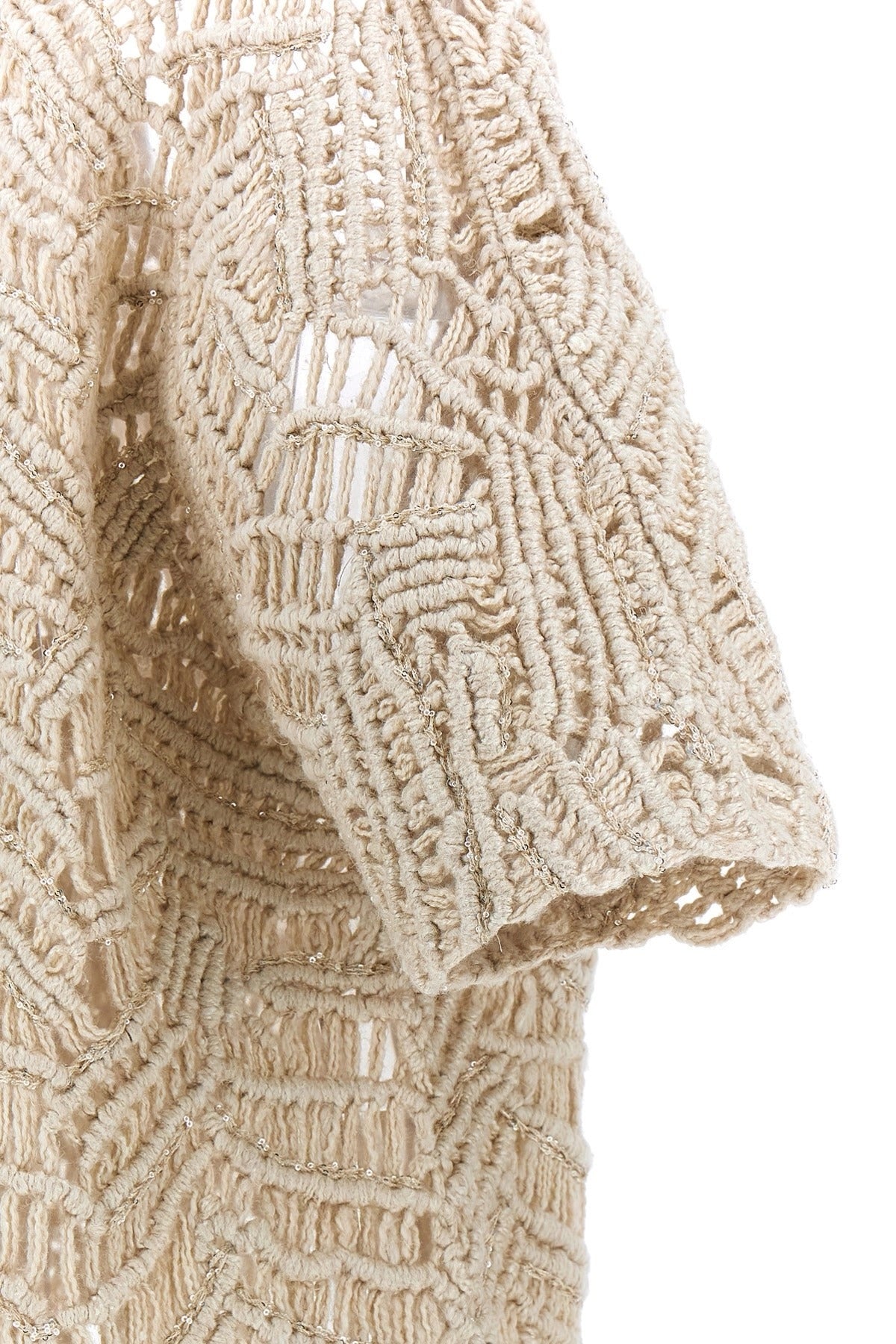 Brunello Cucinelli cardigan en macramé scintillant