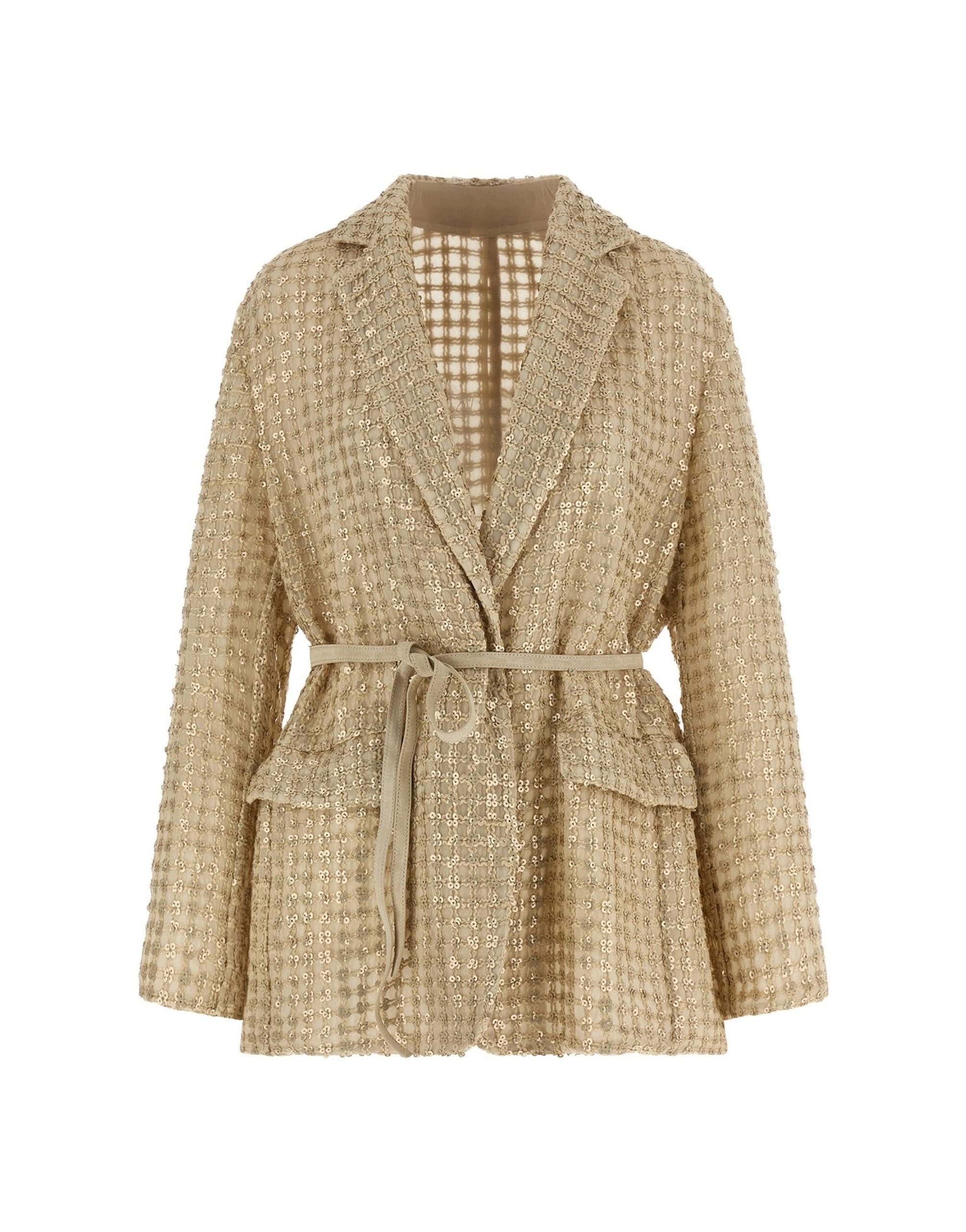Brunello Cucinelli Brunello Cucinelli Dazzling Net Embroidery Organza Blazer
