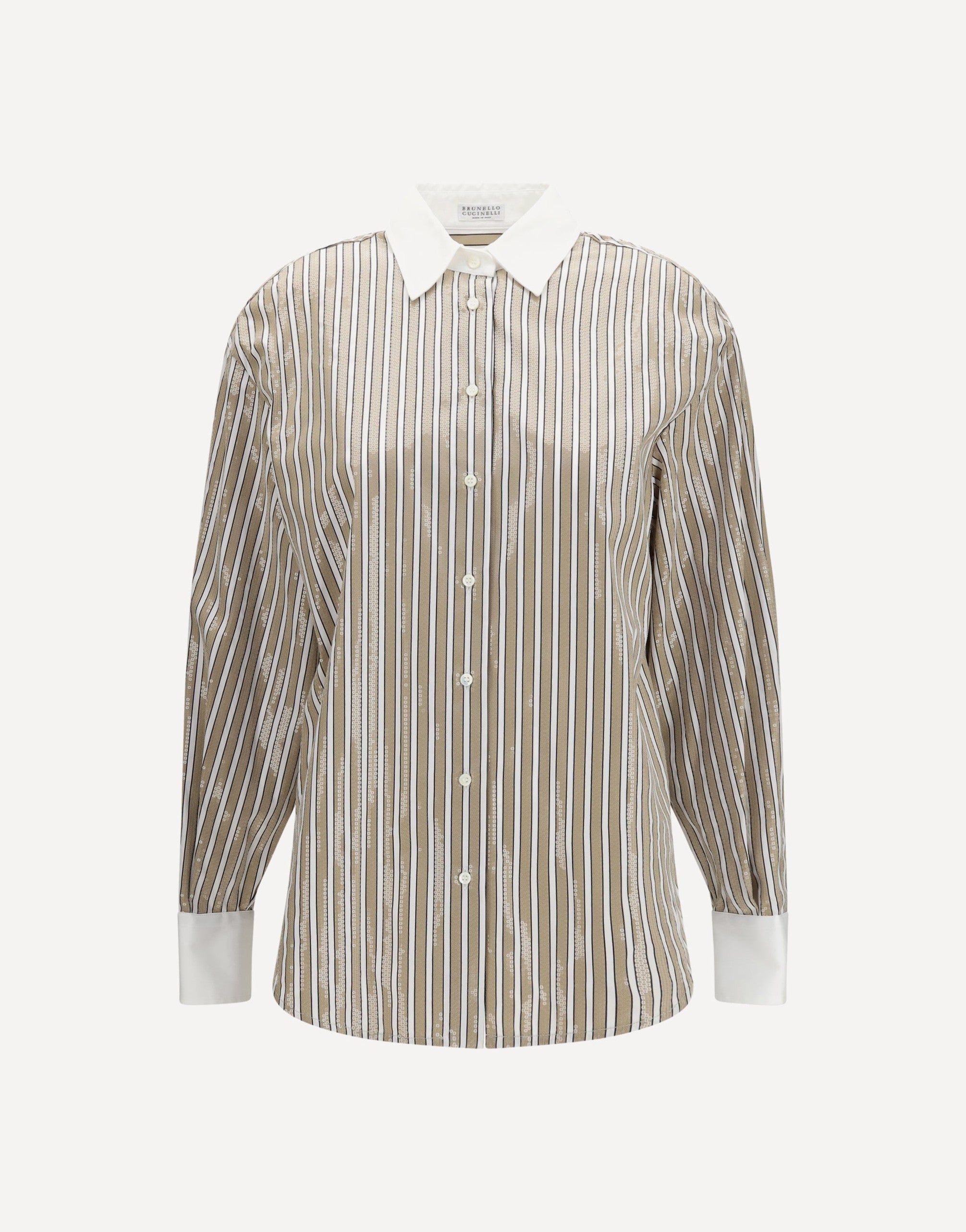 Brunello Cucinelli Dazzling Stripes Cotton Shirt