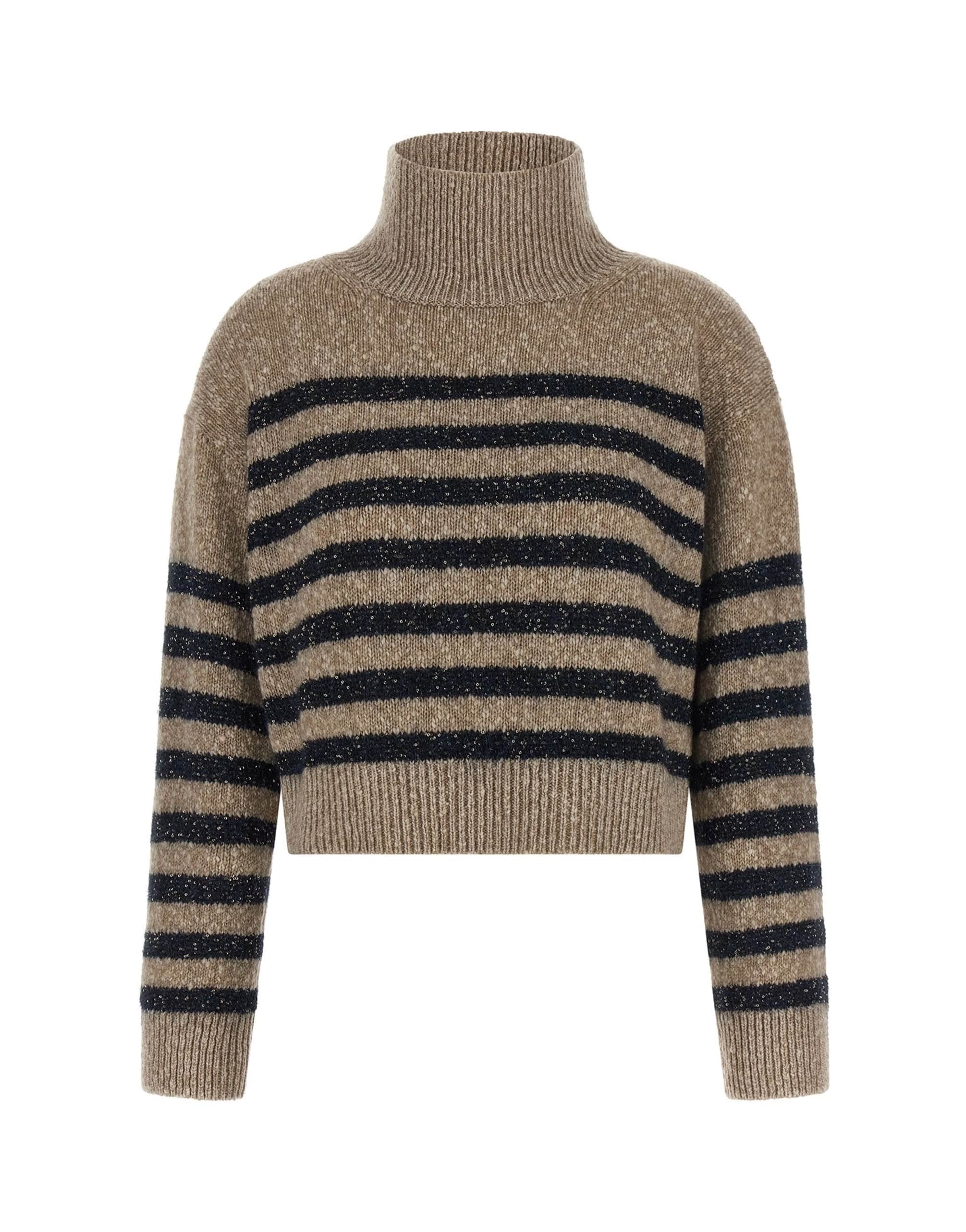 Brunello Cucinelli Brunello Cucinelli Dazzling Stripes Sweater