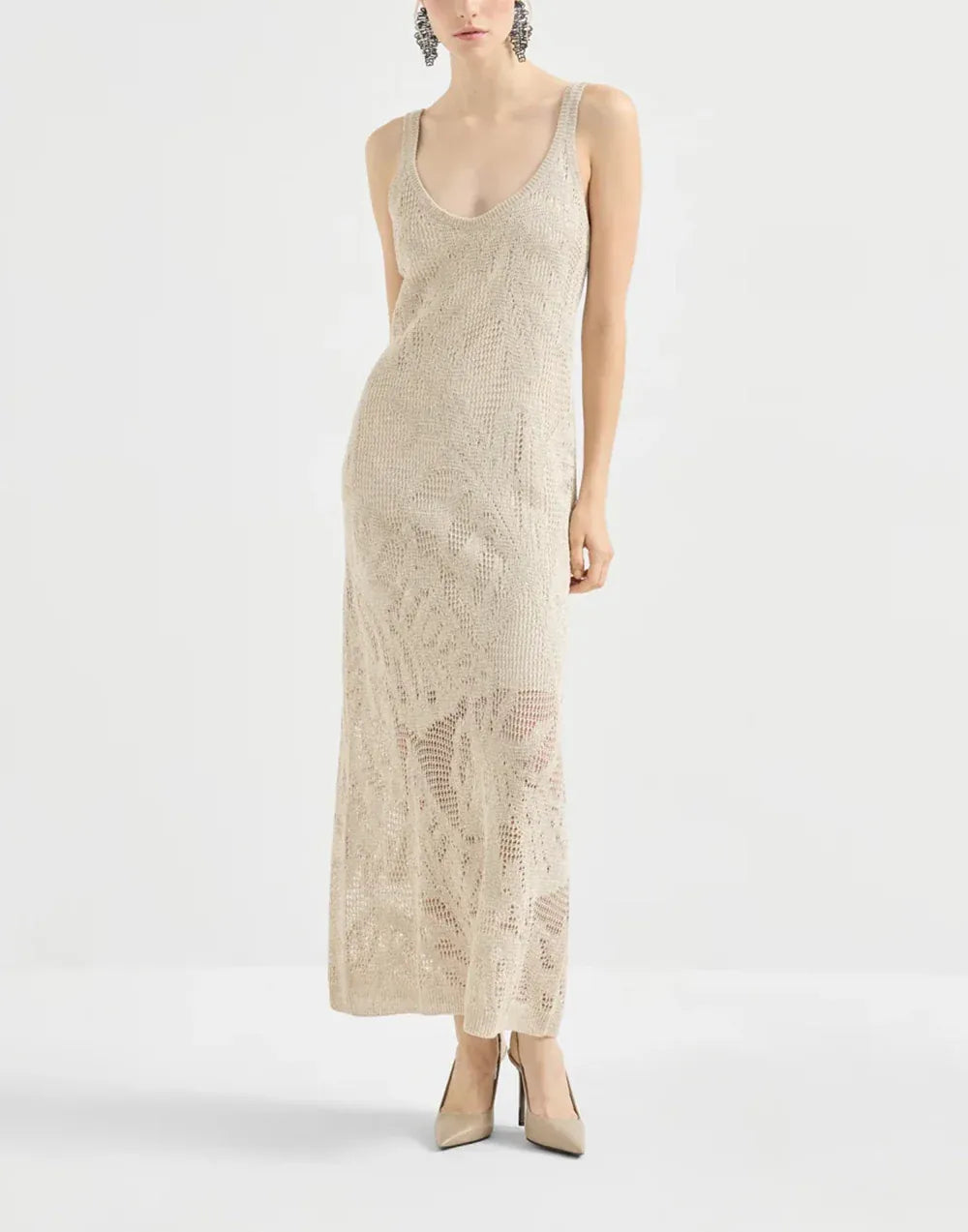 Brunello Cucinelli Dazzling Water Lillies Dress