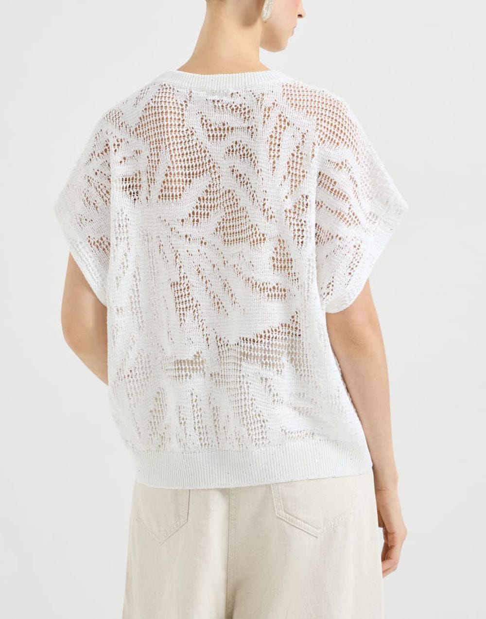 Brunello Cucinelli Dazzling Water Lillies Knit T-Shirt | Sendegaro CH