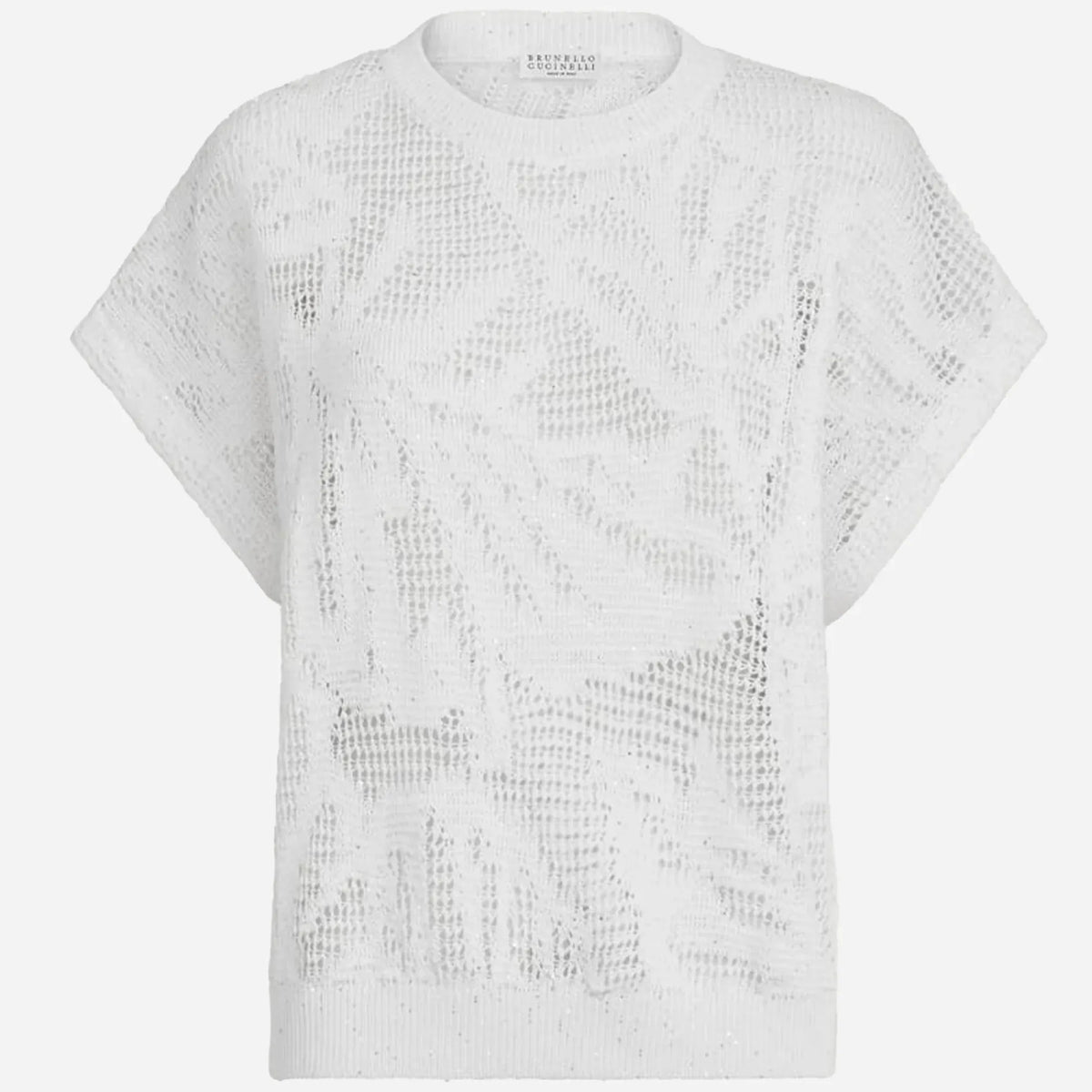 Brunello Cucinelli Dazzling Water Lillies Knit T-Shirt | Sendegaro CH