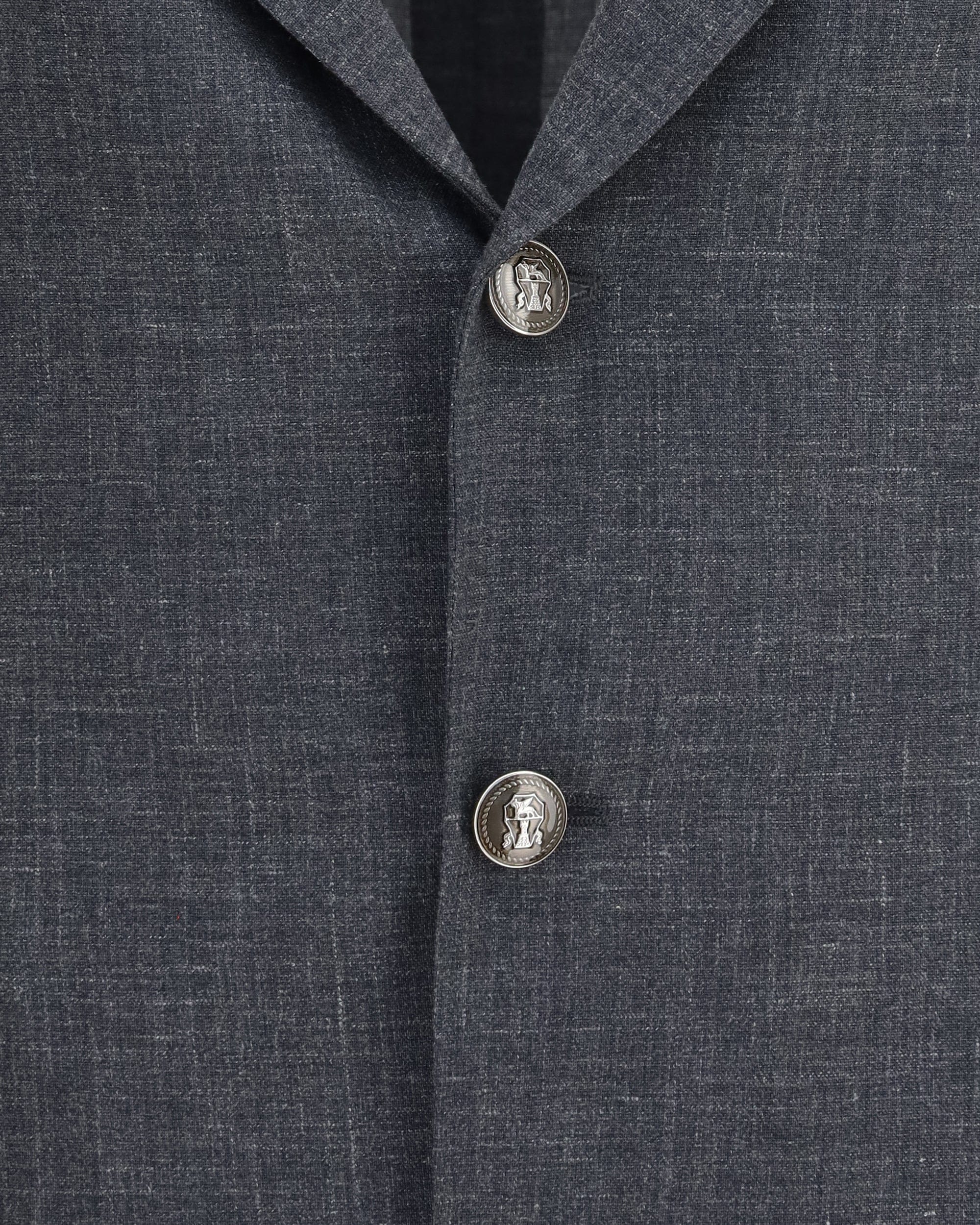 Brunello Cucinelli Deconstructed Flame-Textured Wool Silk Linen