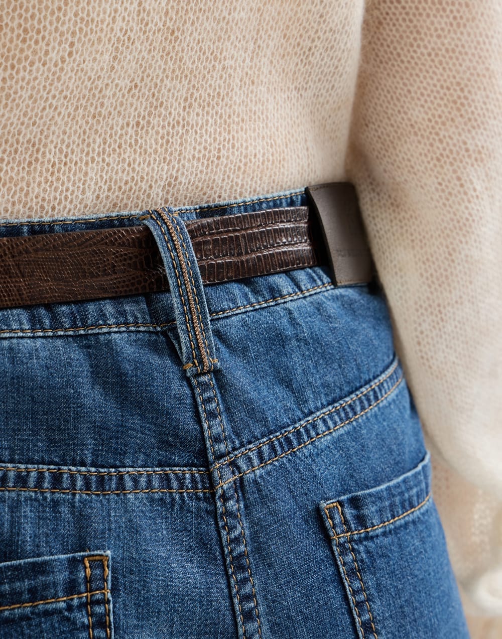 Brunello Cucinelli Denim Baggy Monili Jeans | Sendegaro IT