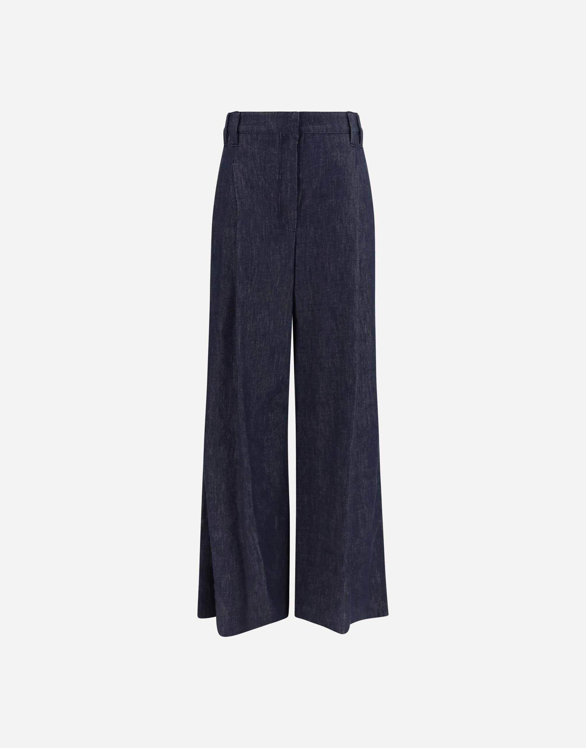 Brunello Cucinelli Denim Effect Twill Wide Pants