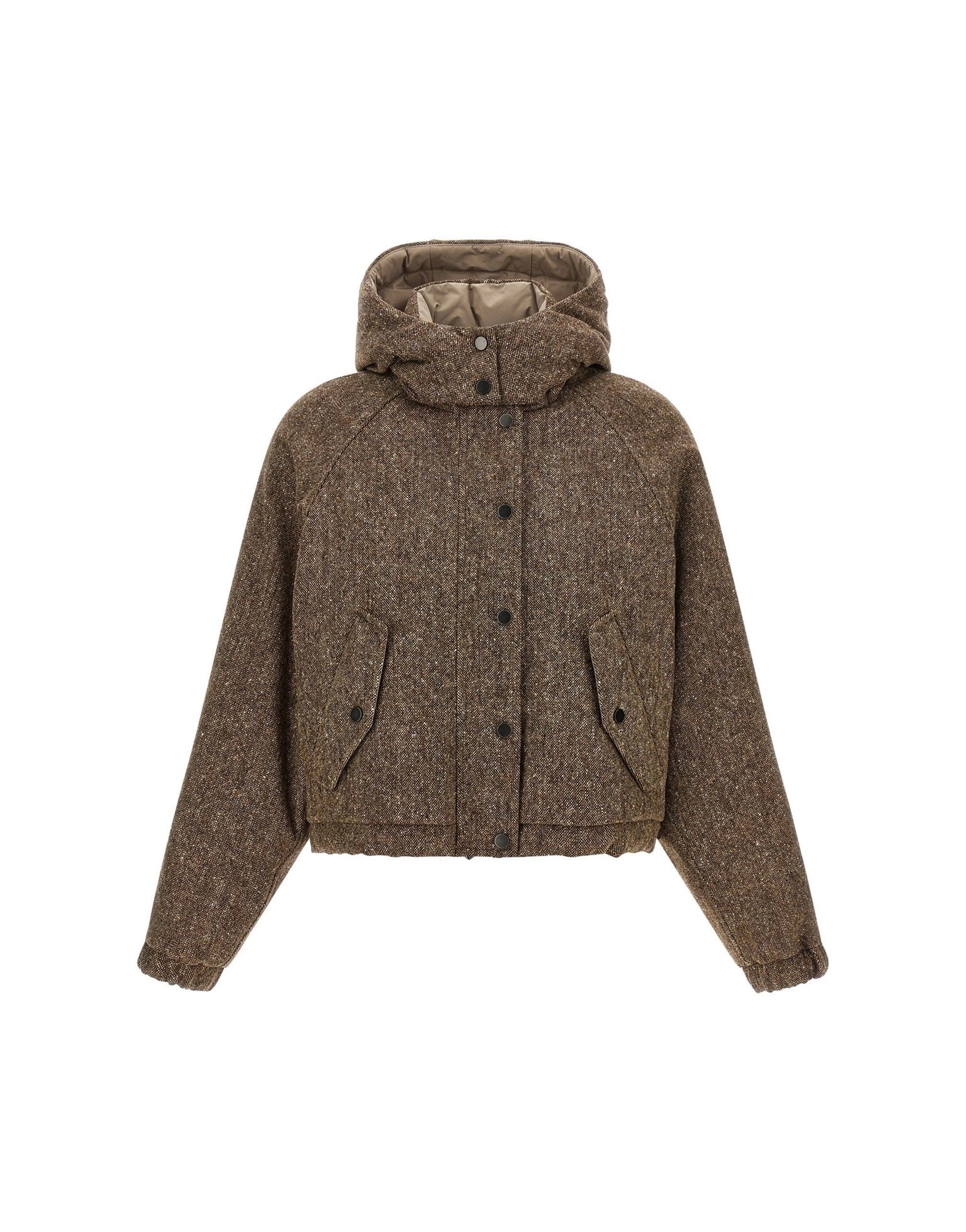 Brunello Cucinelli Donegal Tweed Down Jacket