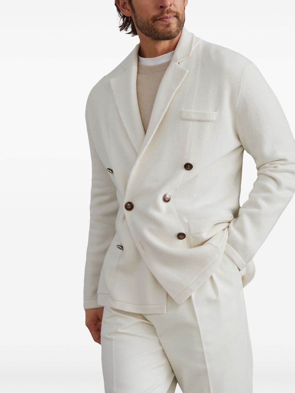 Brunello Cucinelli Double-Breasted Cashmere Cardigan