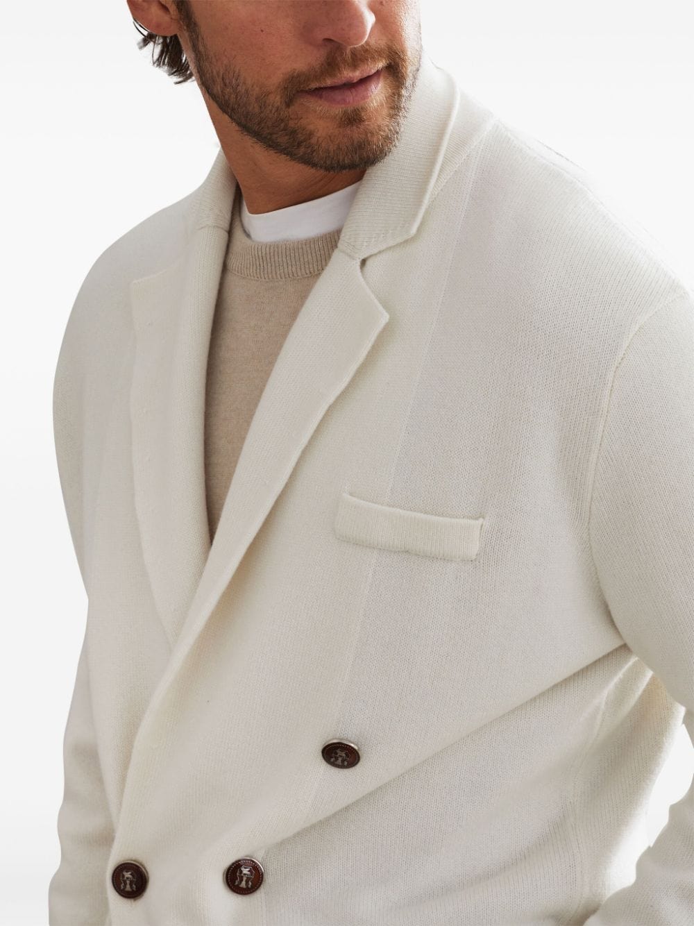 Brunello Cucinelli Double-Breasted Cashmere Cardigan