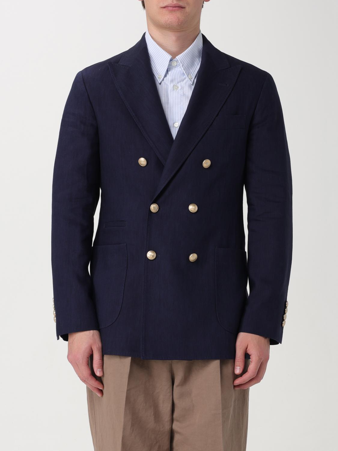 Brunello Cucinelli Double-Breasted Linen-Wool Blend Blazer