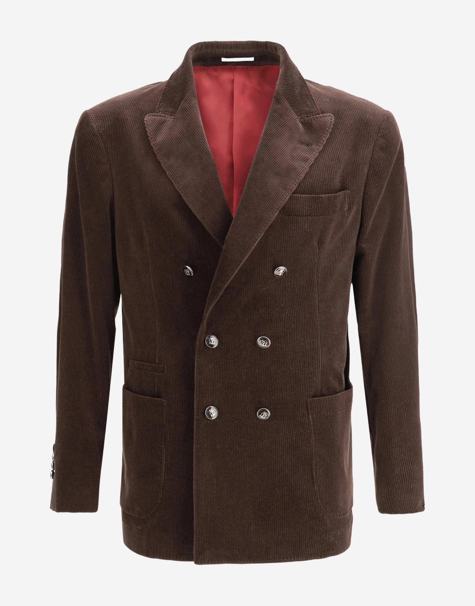 Brunello Cucinelli Wool-Cashmere Blend Double-Breasted Suit Jacket