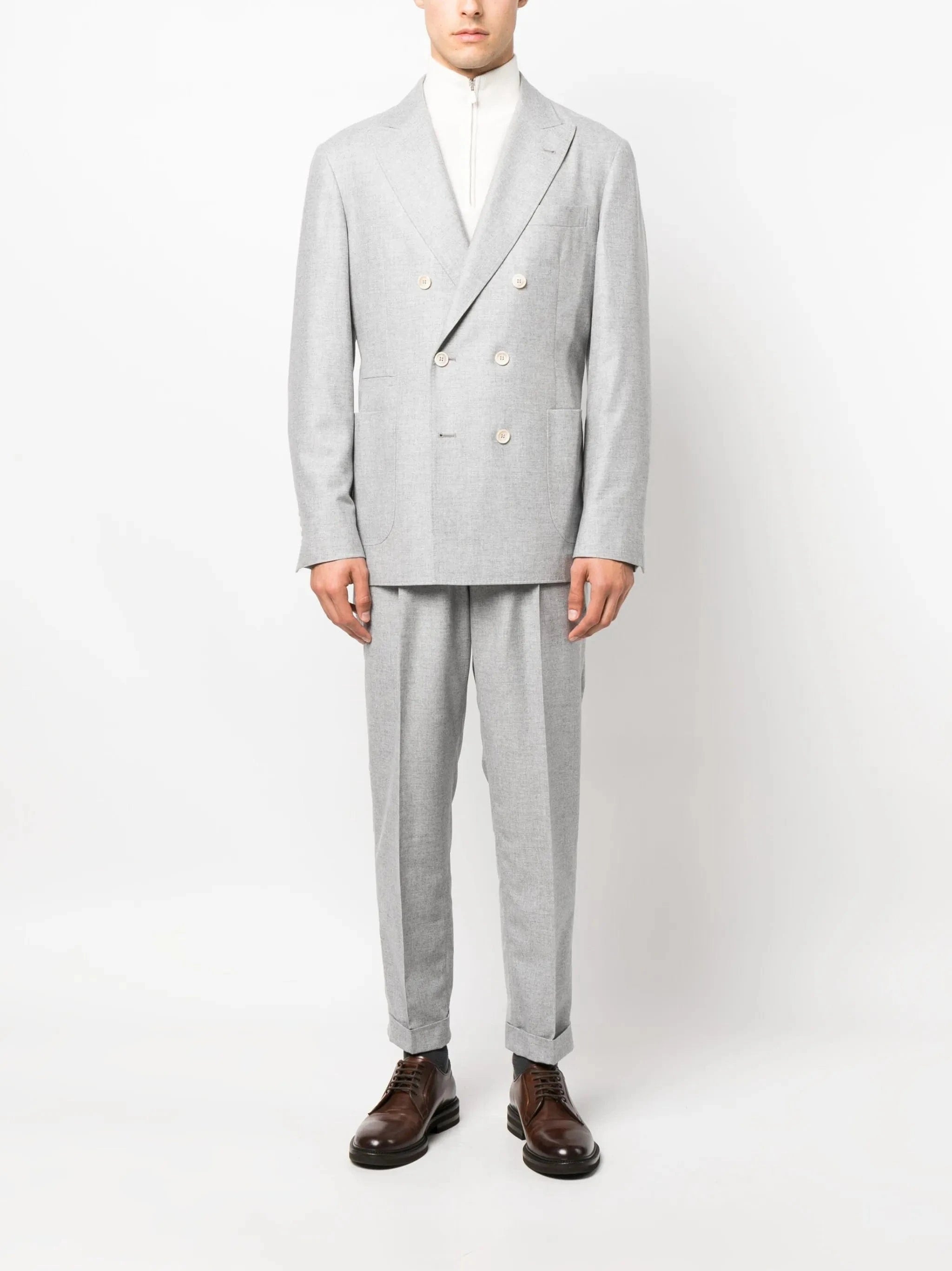 Brunello Cucinelli Double-Breasted Wool Blazer | Sendegaro FR Brunello Cucinelli Double-Breasted Wool Blazer | Sendegaro FR