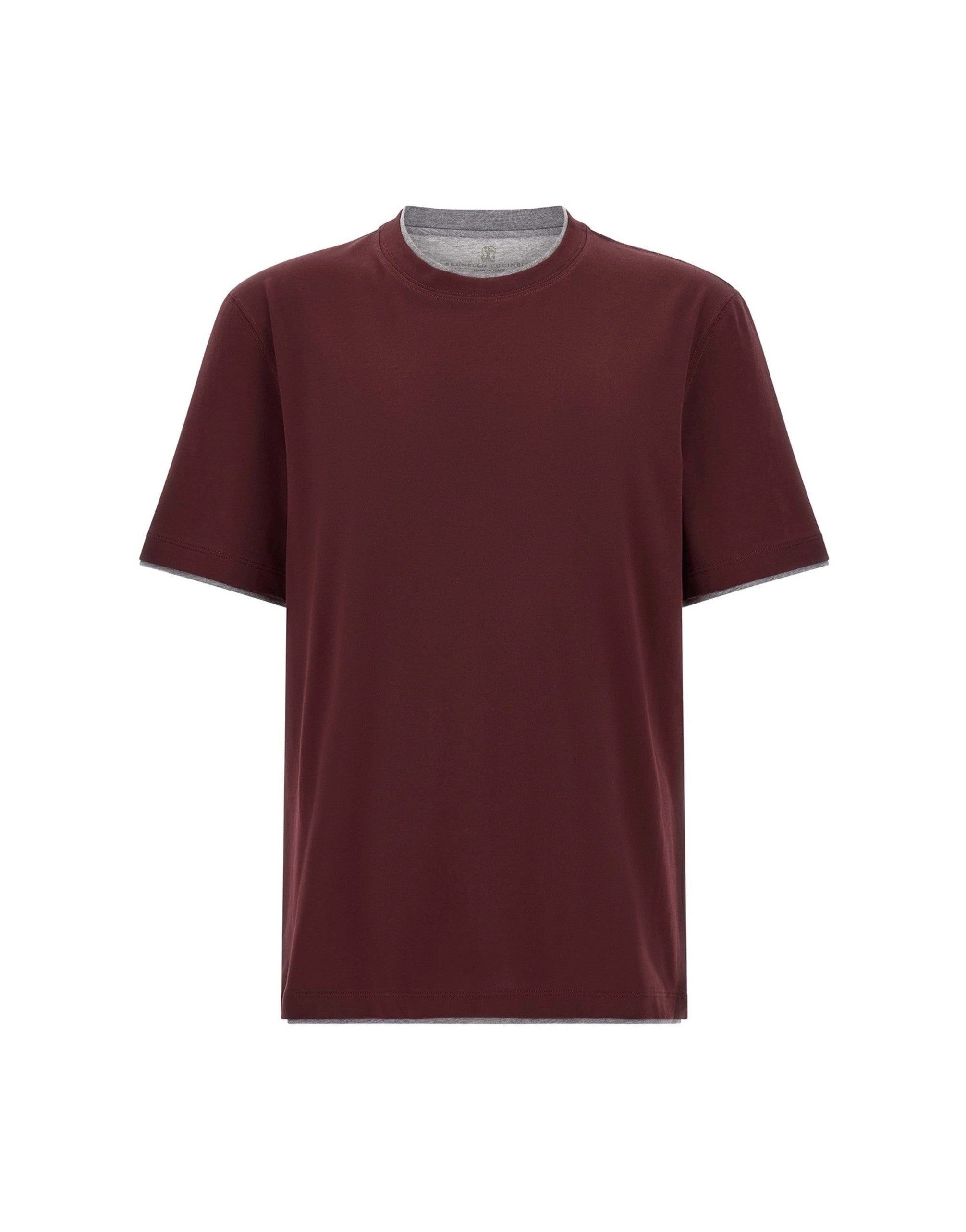 BRUNELLO CUCINELLI 半袖Tシャツ BE COURAGEOUS Brunello Cucinelli T-shirt met dubbele laag | Sendegaro NL