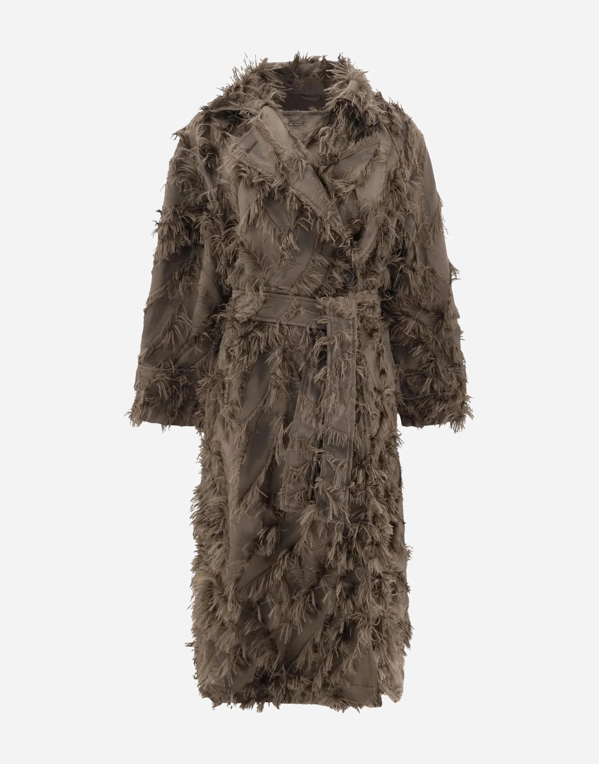 Brunello Cucinelli Dracaena Fil Coupé Belted Coat