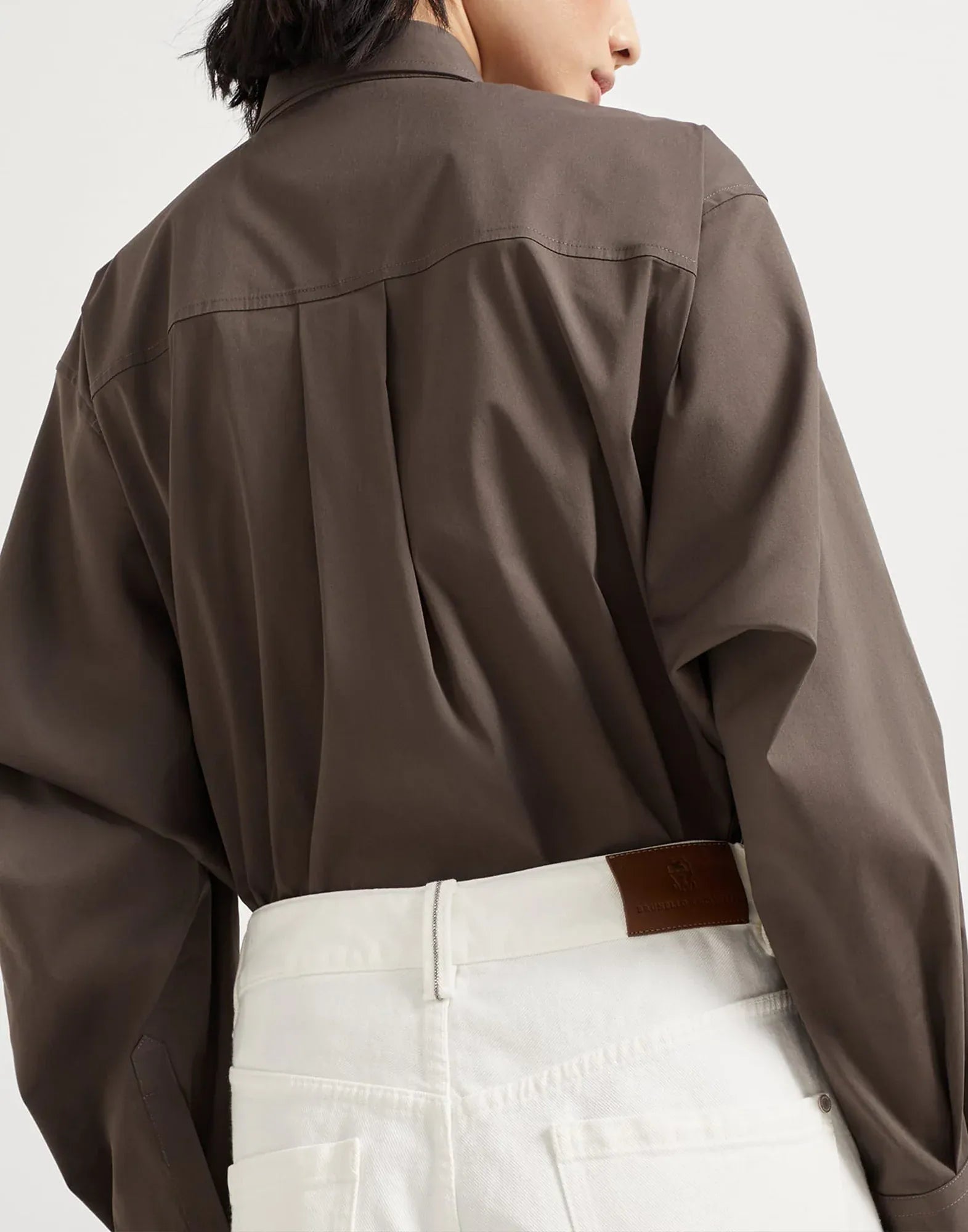 Brunello Cucinelli Dyed Denim Contemporary Square Monili Jeans