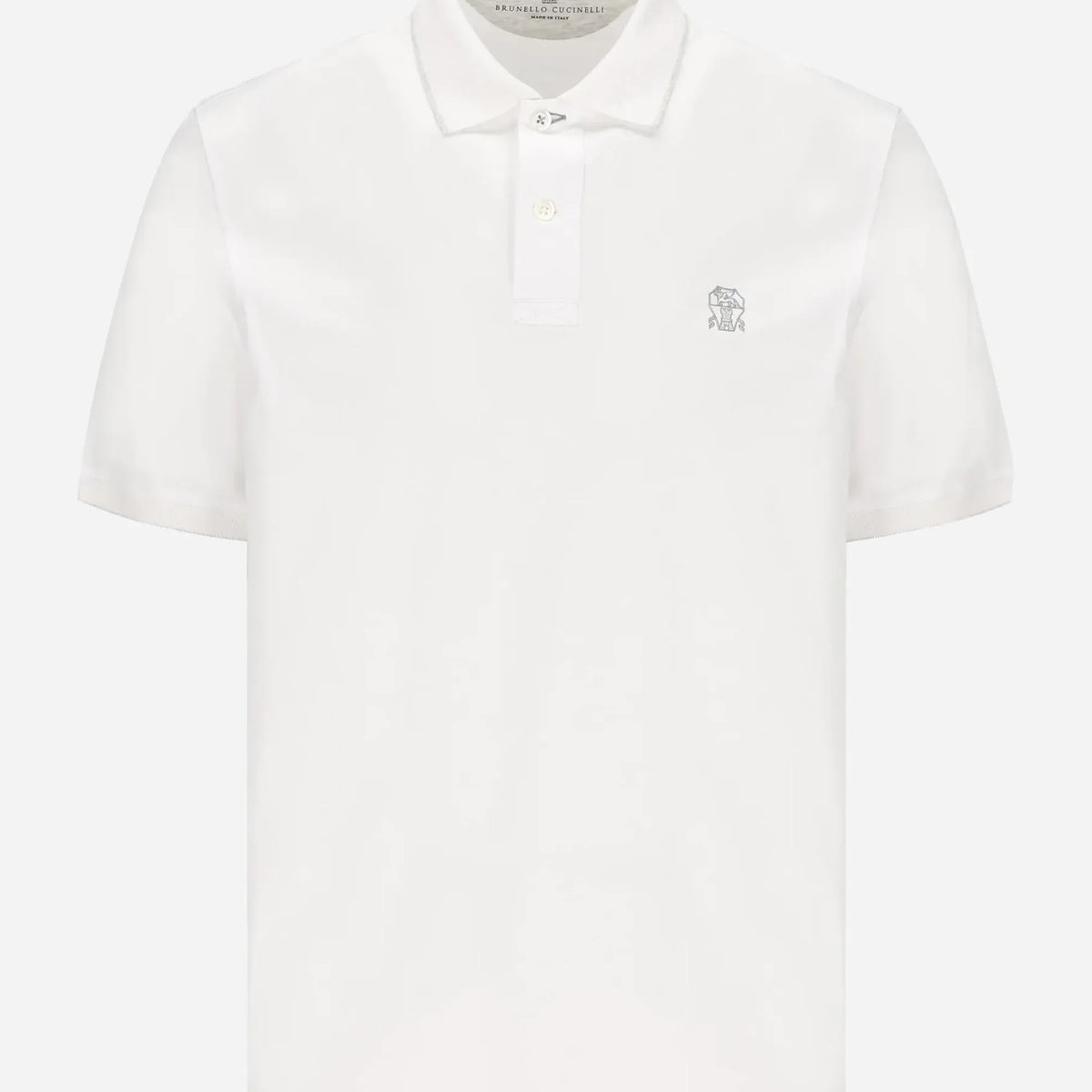 美品「BRUNELLO CUCINELLI」最高級コットン ポロ イタリア製　L Brunello Cucinelli Embroidered Logo Cotton Polo Shirt | Sendegaro