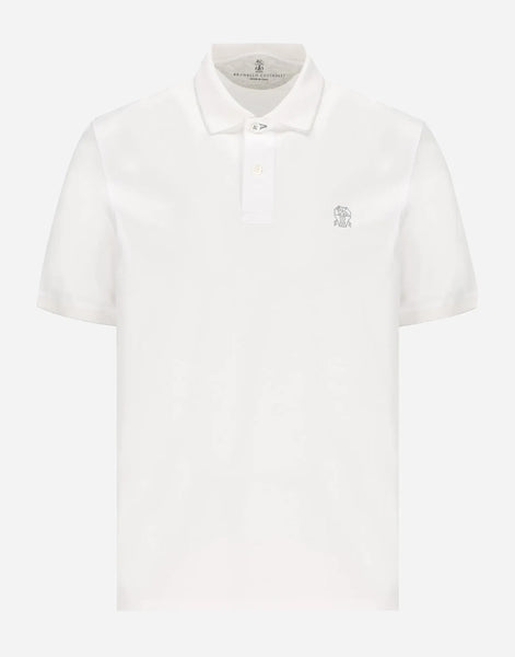 Brunello Cucinelli Embroidered Logo Cotton Polo Shirt | Sendegaro
