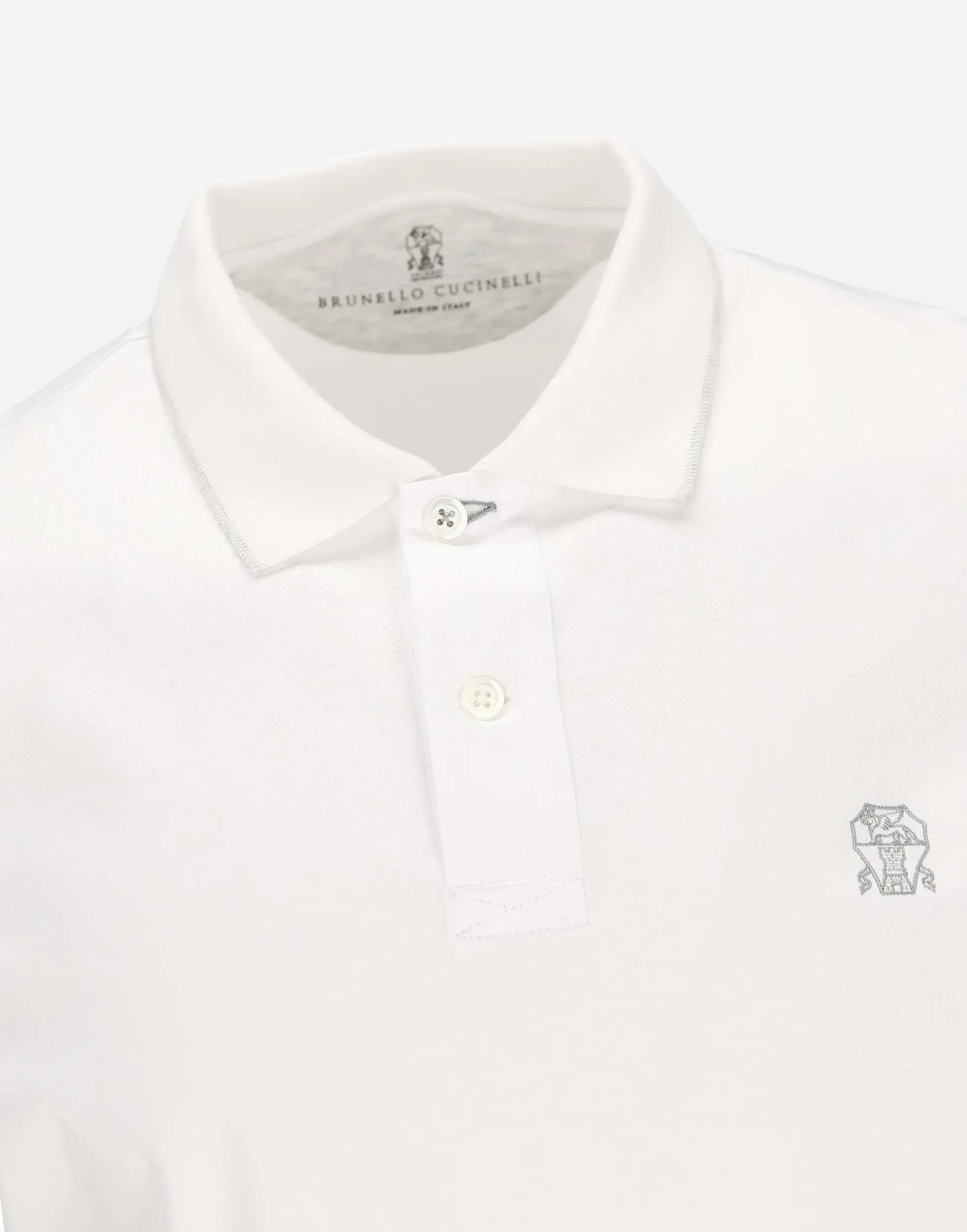 美品「BRUNELLO CUCINELLI」最高級コットン ポロ イタリア製　L Brunello Cucinelli Embroidered Logo Cotton Polo Shirt | Sendegaro IT