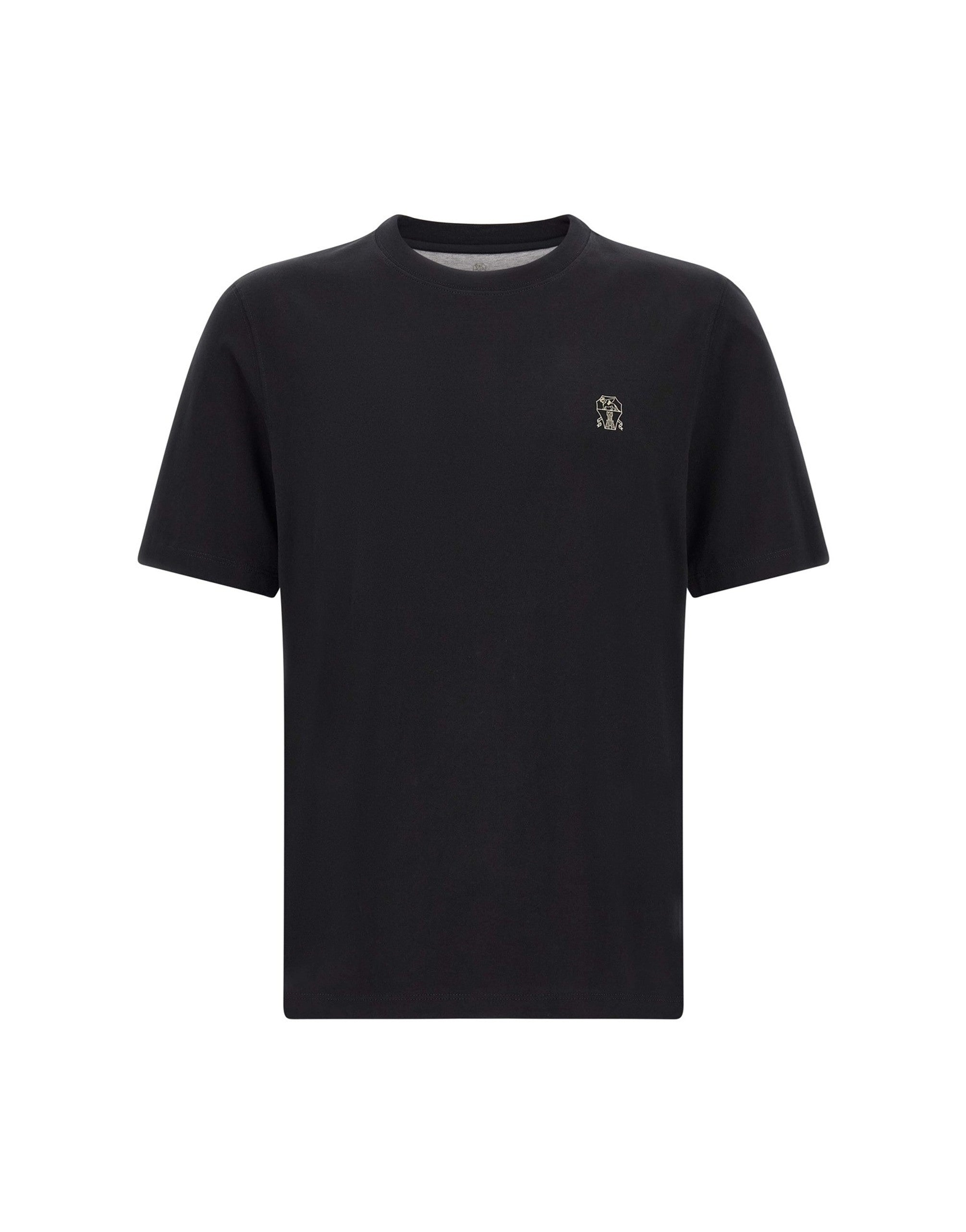 Brunello Cucinelli Embroidered Logo T-Shirt | Sendegaro