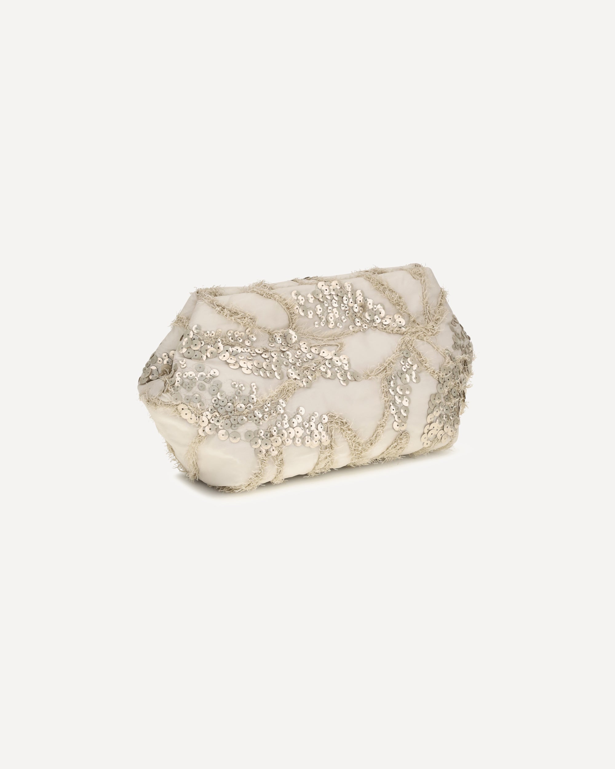 Brunello Cucinelli bestickte Clutch aus Seidenorganza