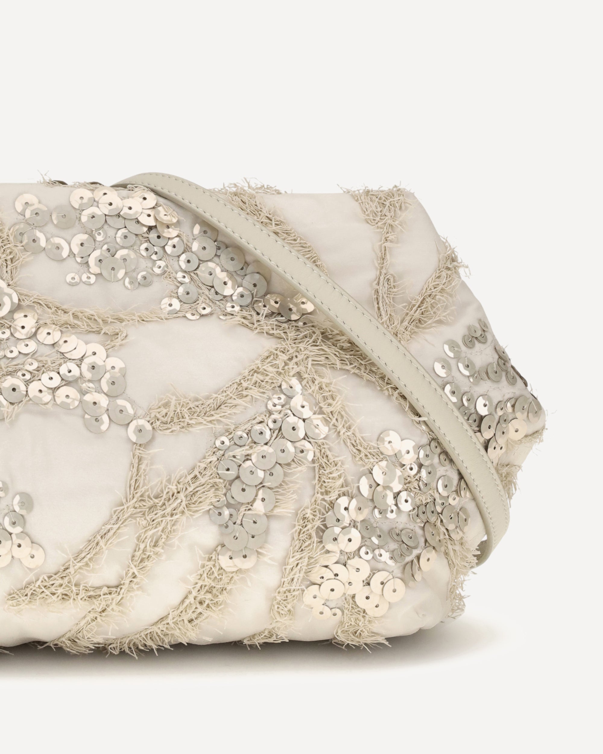 Brunello Cucinelli bestickte Clutch aus Seidenorganza