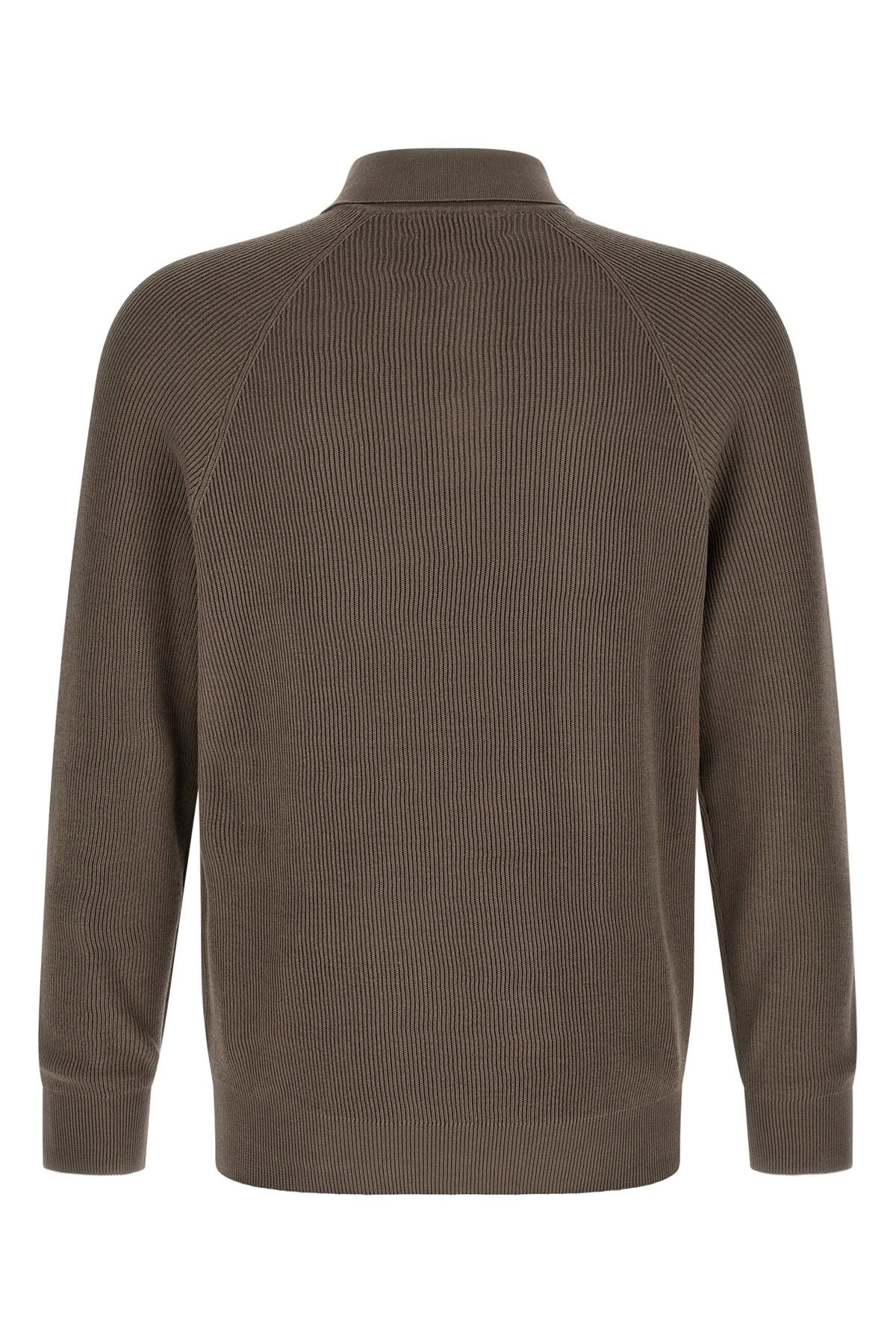 Brunello Cucinelli English Coast Ribbed Polo Shirt - alternate view