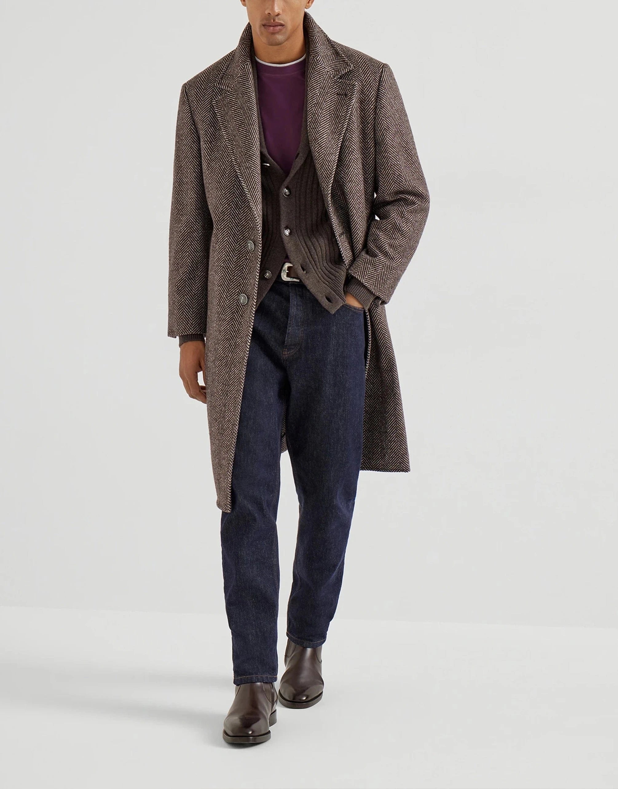 Brunello Cucinelli Faux-Layering Cotton Crewneck T-Shirt