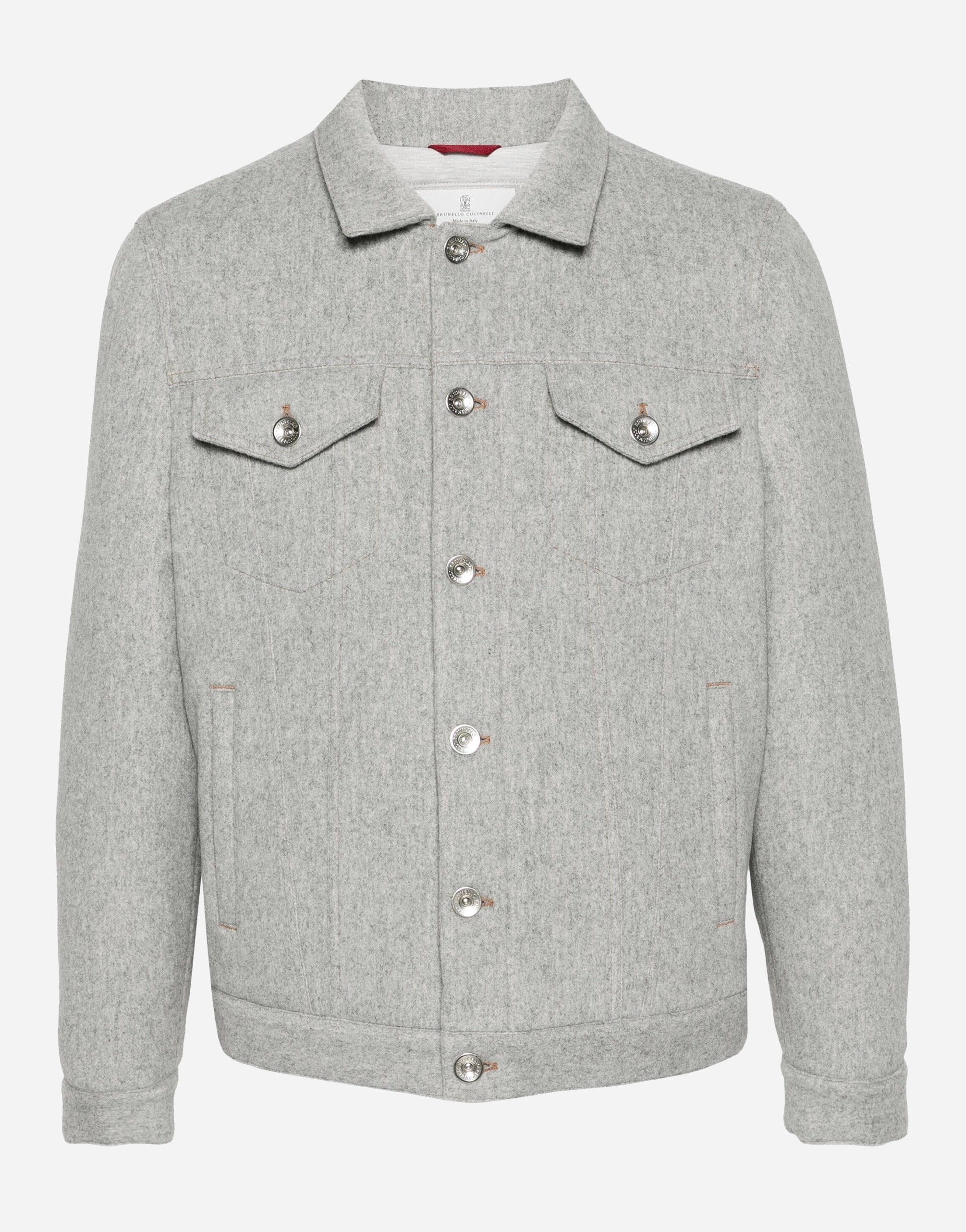 Brunello Cucinelli Felted Padded Shirt Jacket