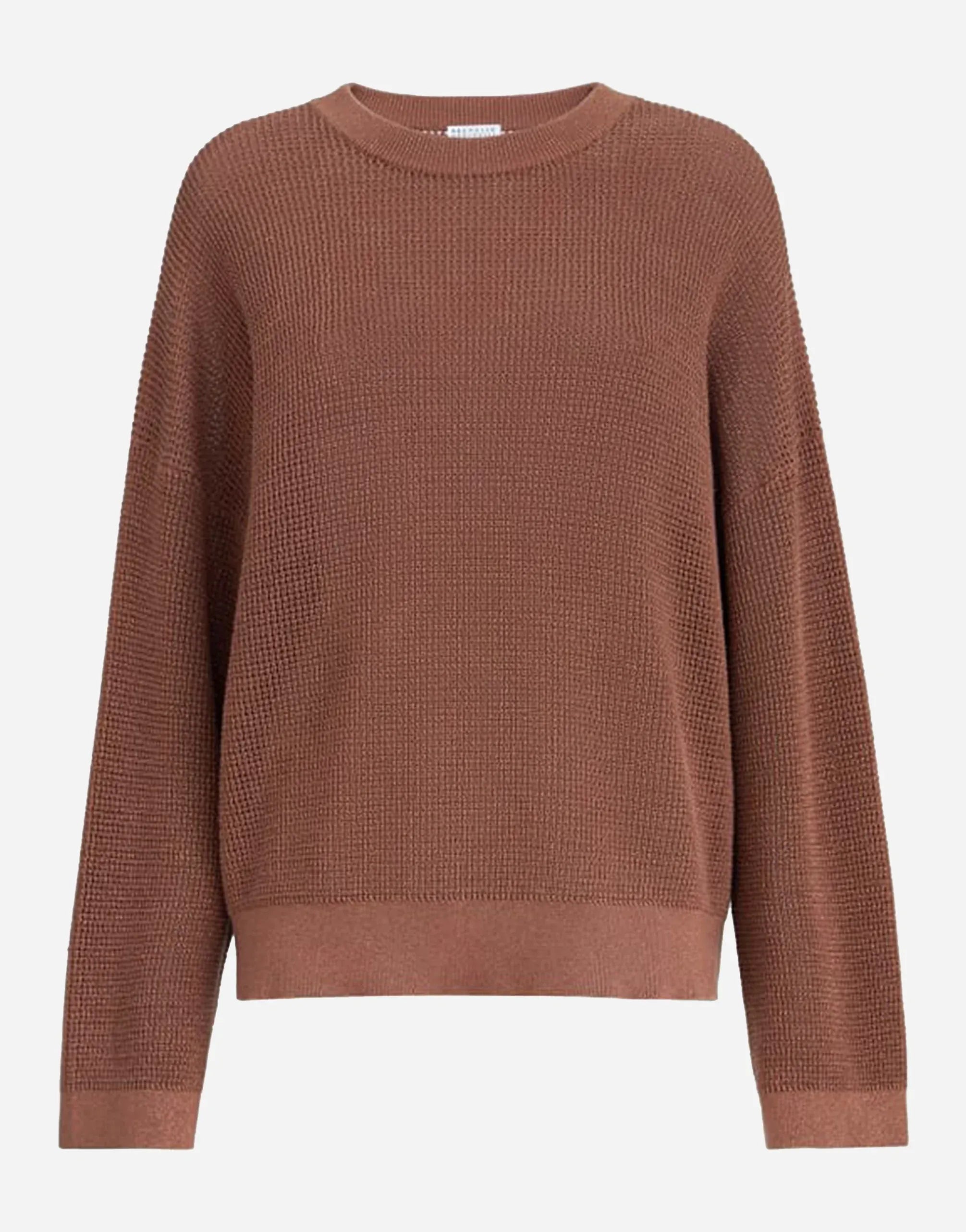 Brunello Cucinelli Firebrick Cotton Sparkling Net Sweater