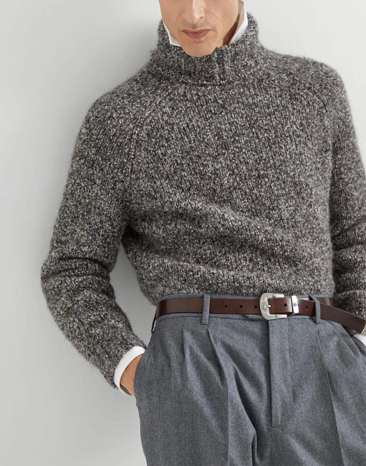 Brunello Cucinelli Flecked Turtleneck Sweater
