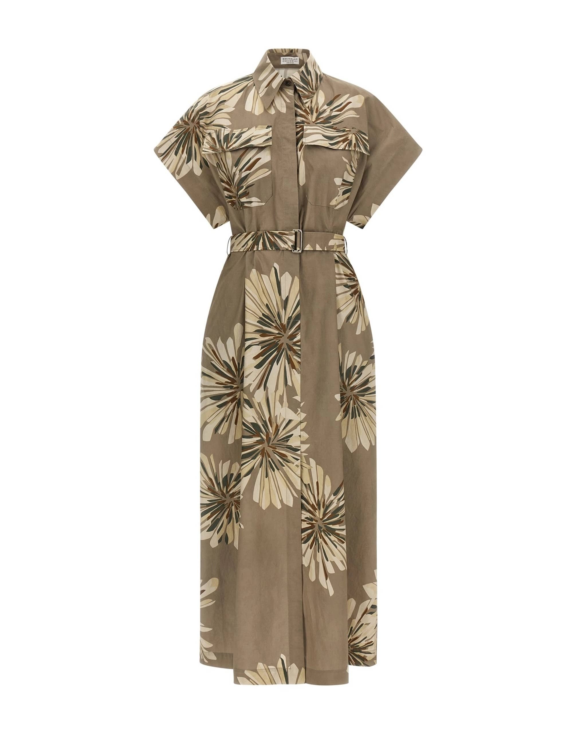 Brunello Cucinelli Brunello Cucinelli Floral Print Chemisier Dress