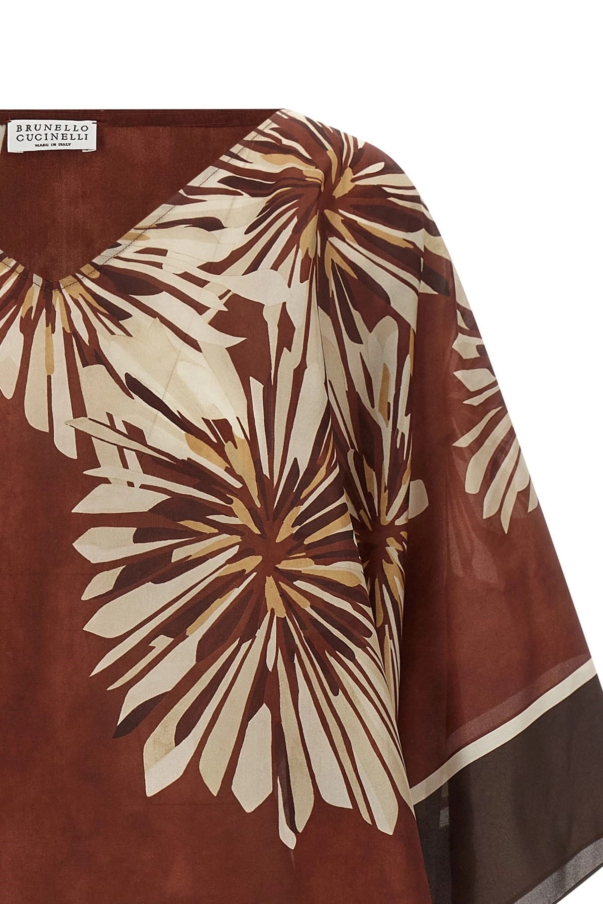 Brunello Cucinelli Brunello Cucinelli Floral Silk Foulard Blouse