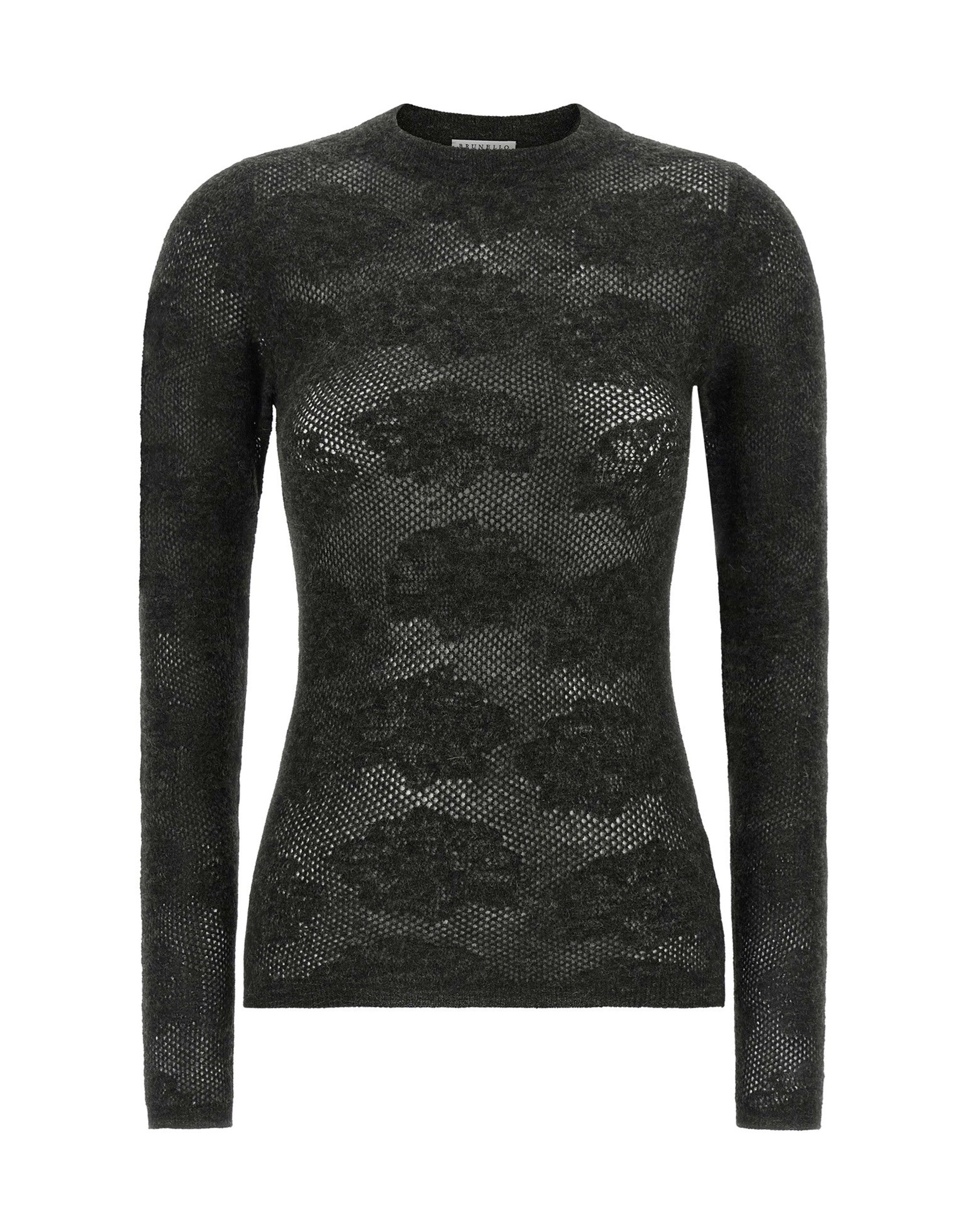 Brunello Cucinelli Flower Lace Sweater