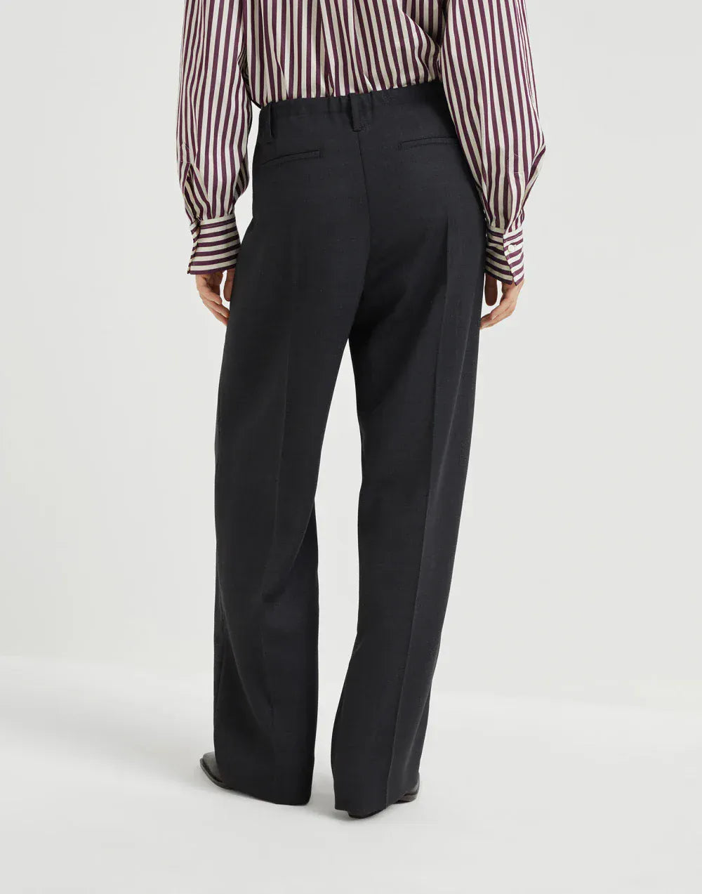 Brunello Cucinelli Fluid Crêpe Twill Sartorial Track Trousers
