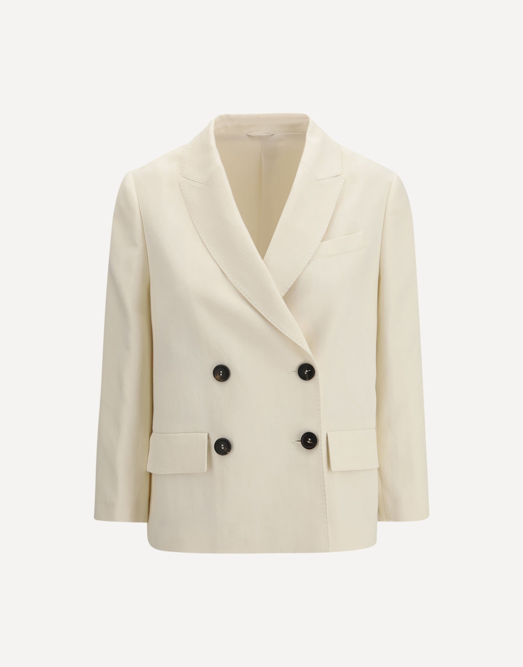 Brunello Cucinelli Fluid Twill Jacket With Monile