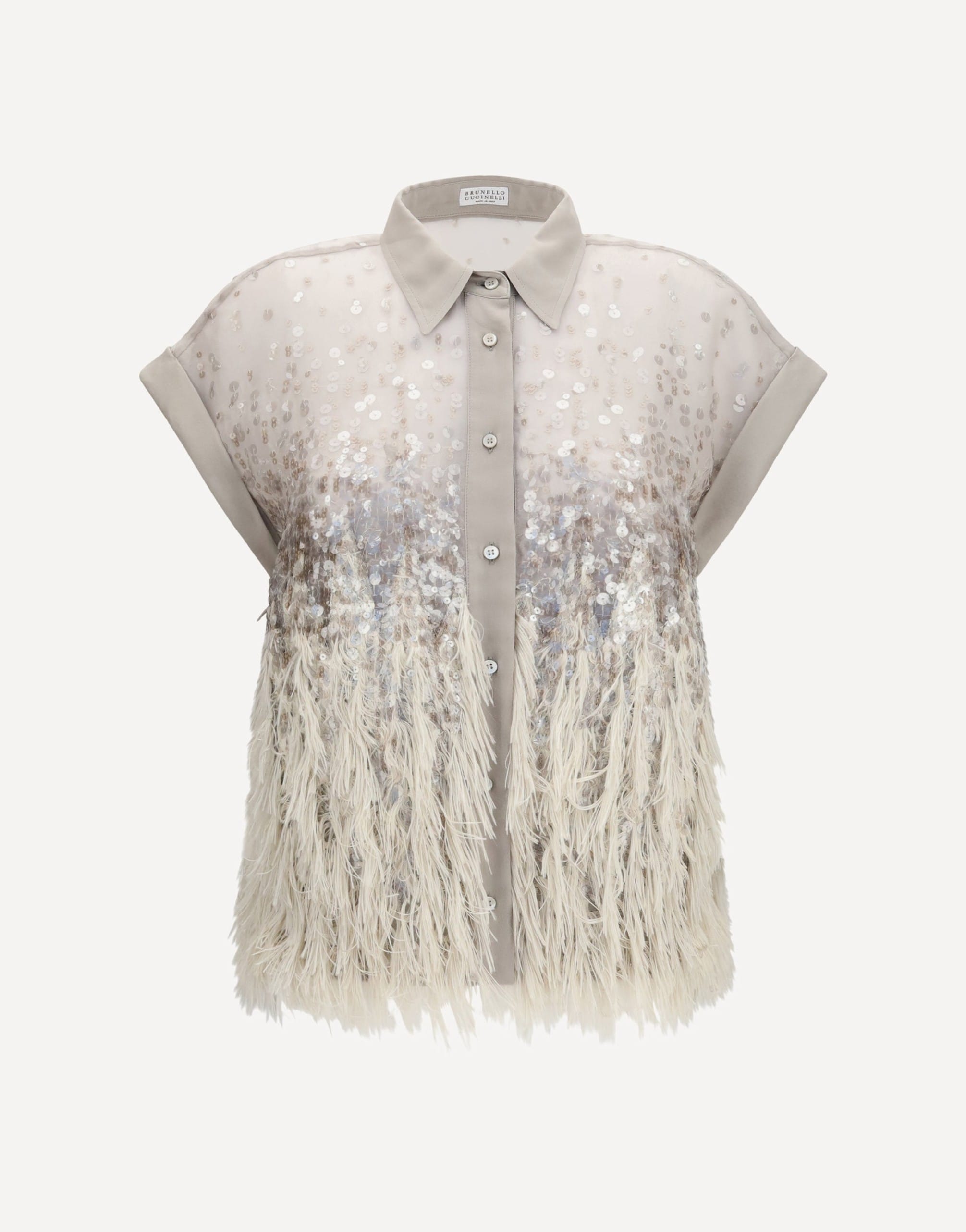 Brunello Cucinelli Brunello Cucinelli Fringe Shirt With Sequin Embellishments