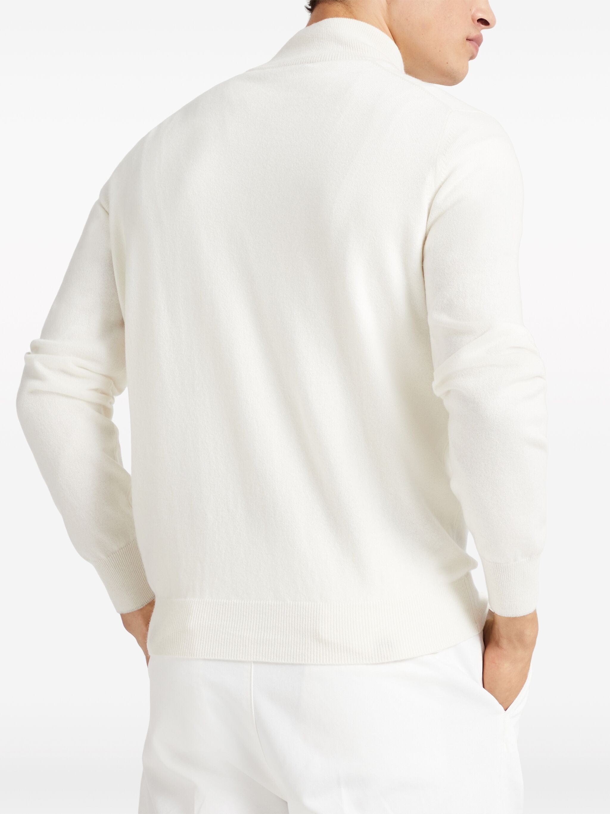 Brunello Cucinelli Funnel-Neck Cashmere Polo Shirt