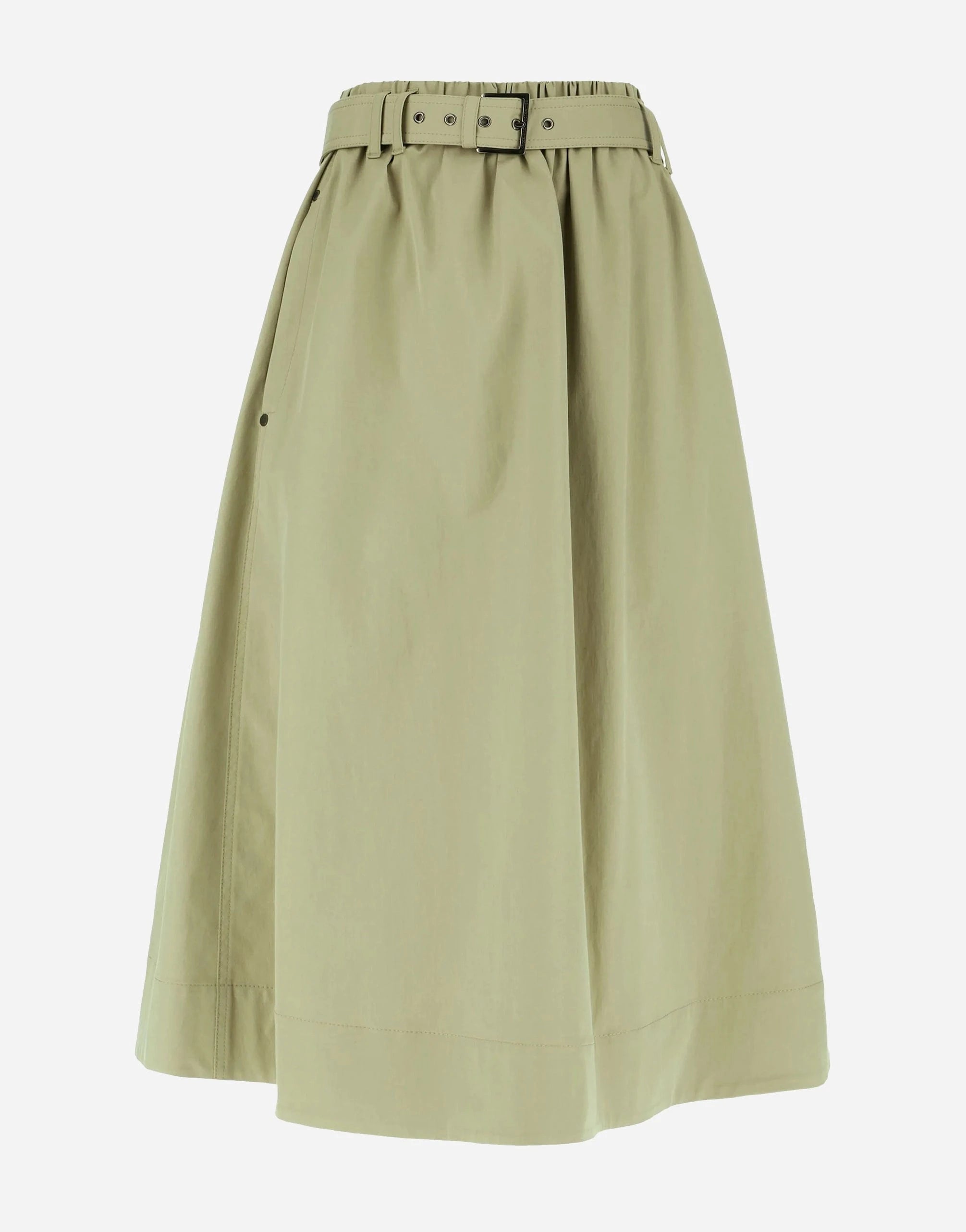 Brunello Cucinelli Gabardine Belted Cotton Circle Skirt Brunello Cucinelli Gabardine Belted Cotton Circle Skirt