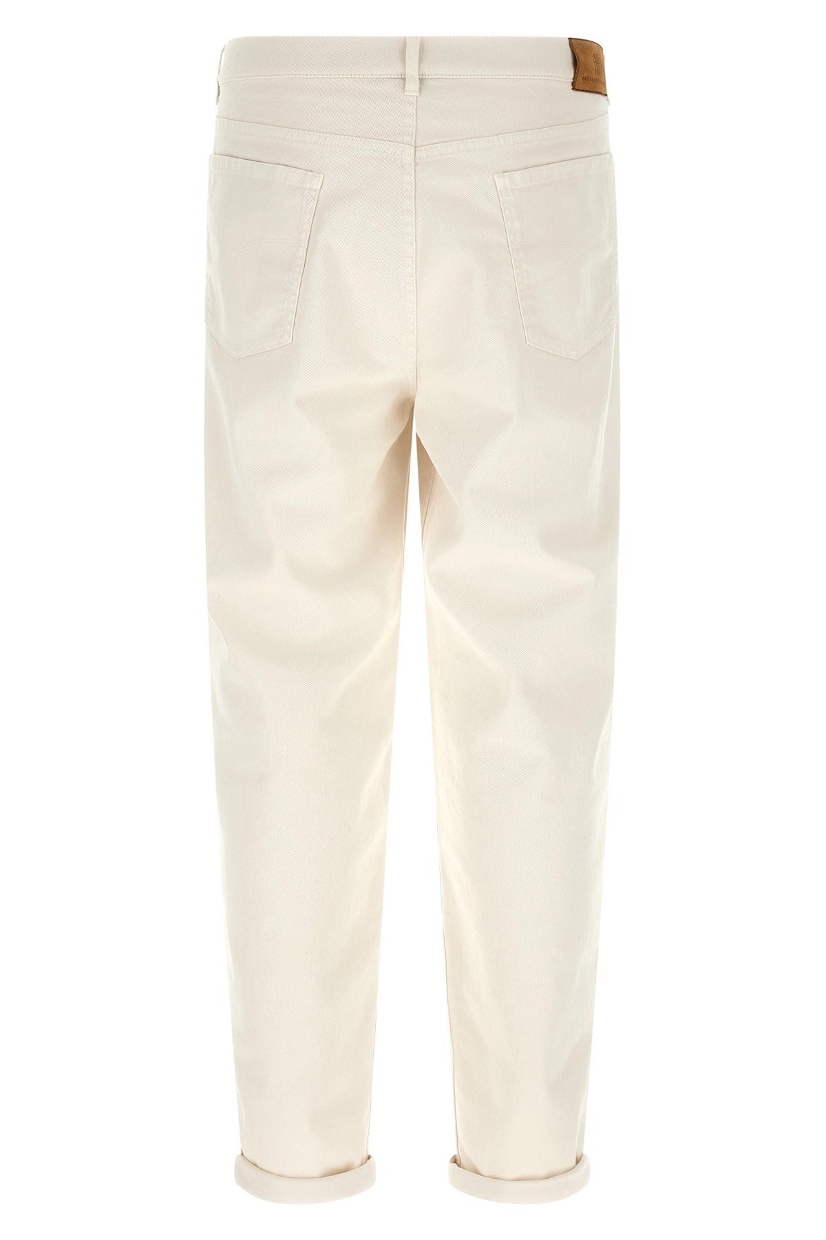 Brunello Cucinelli チノパン ホワイト 54 Brunello Cucinelli Garment-Dyed Ecru Jeans | Sendegaro