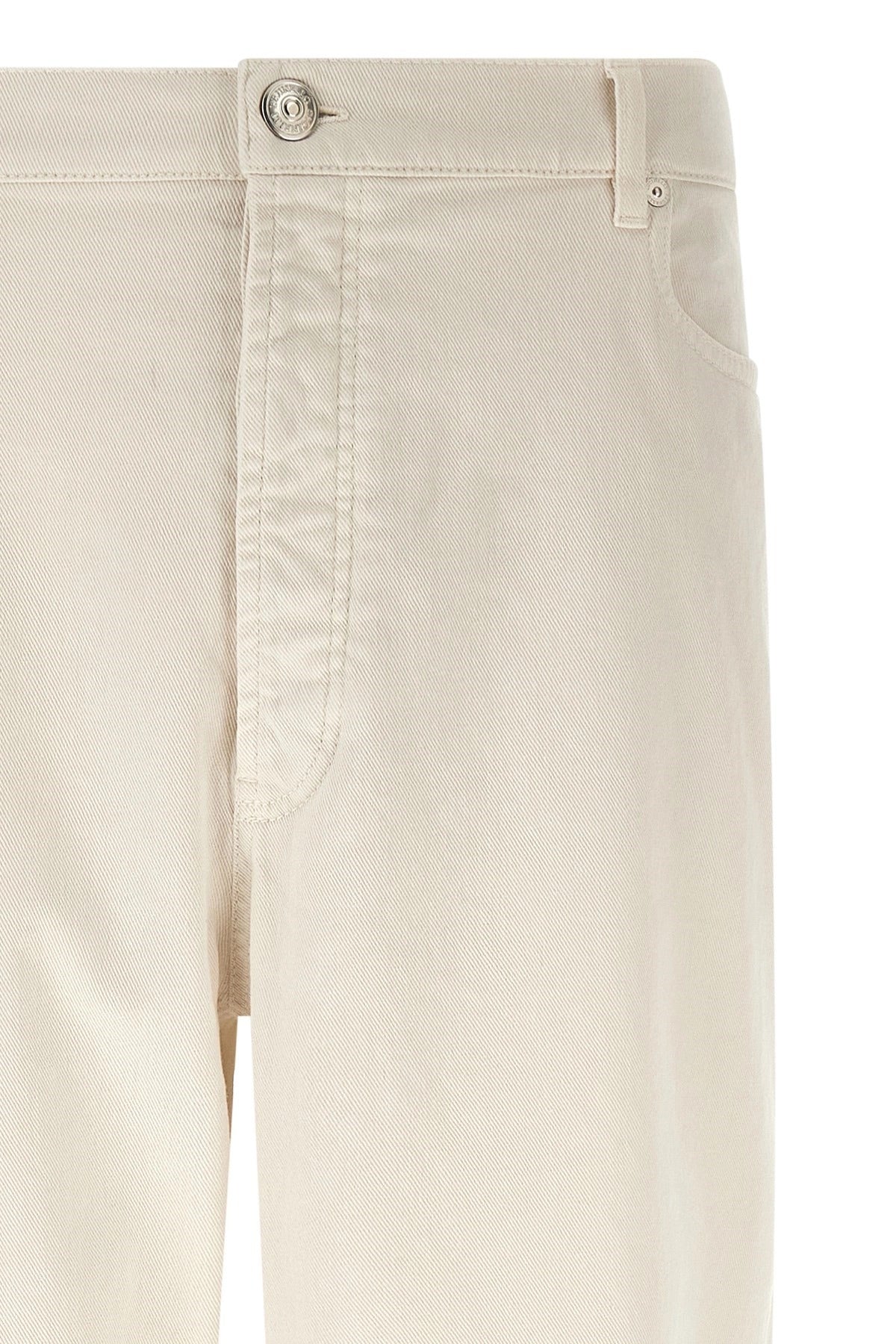 Brunello Cucinelli Garment-Dyed Ecru Jeans | Sendegaro