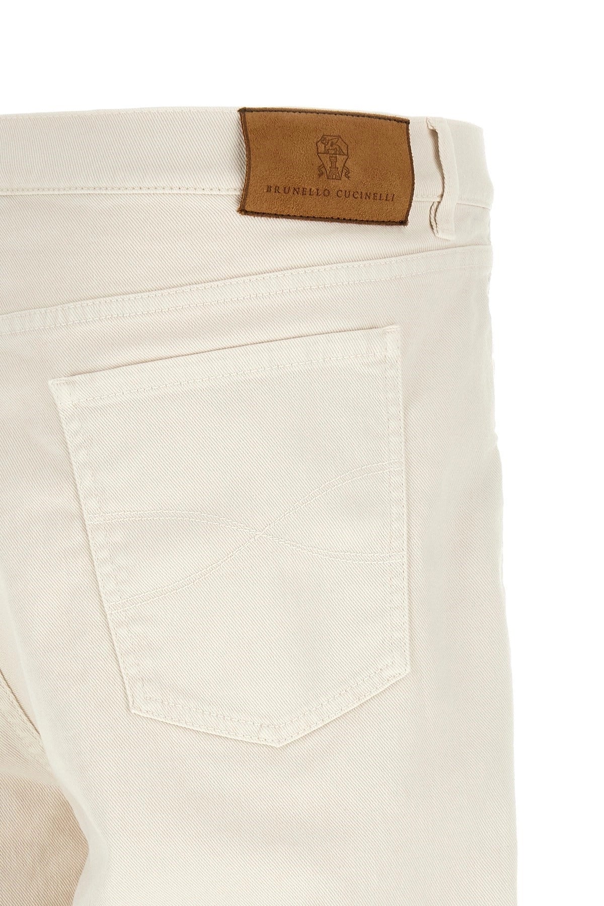 Brunello Cucinelli Garment-Dyed Ecru Jeans | Sendegaro